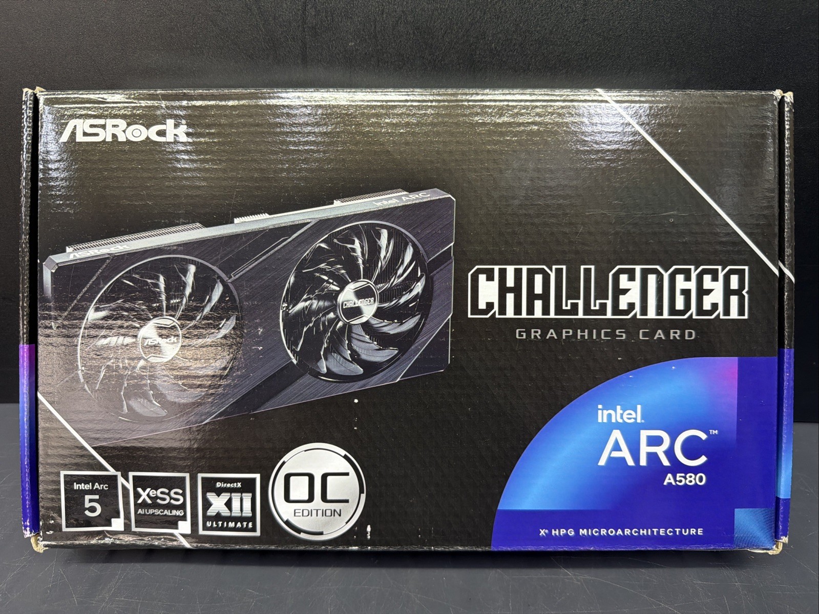 ASROCK CHALLENGER ARC A580 8GB GDDR6 PCIE 4.0 ATX, DPx3 HDMI, 650W, A580 CL 8GO