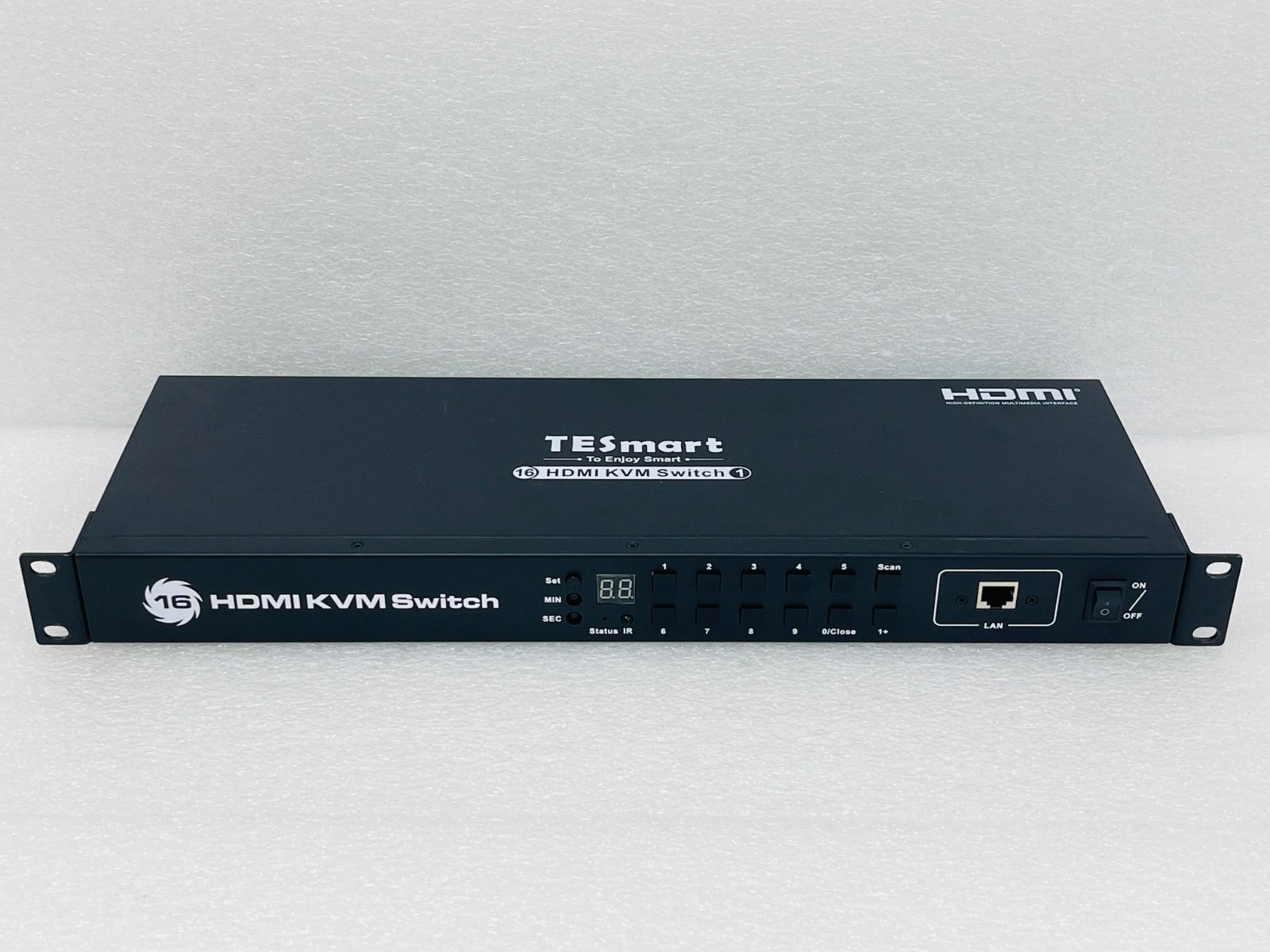 USED - TESmart KVM Switch 16 Port HDMI, 4K 30Hz Ultra HD, HKS1601A10 (Unit Only)