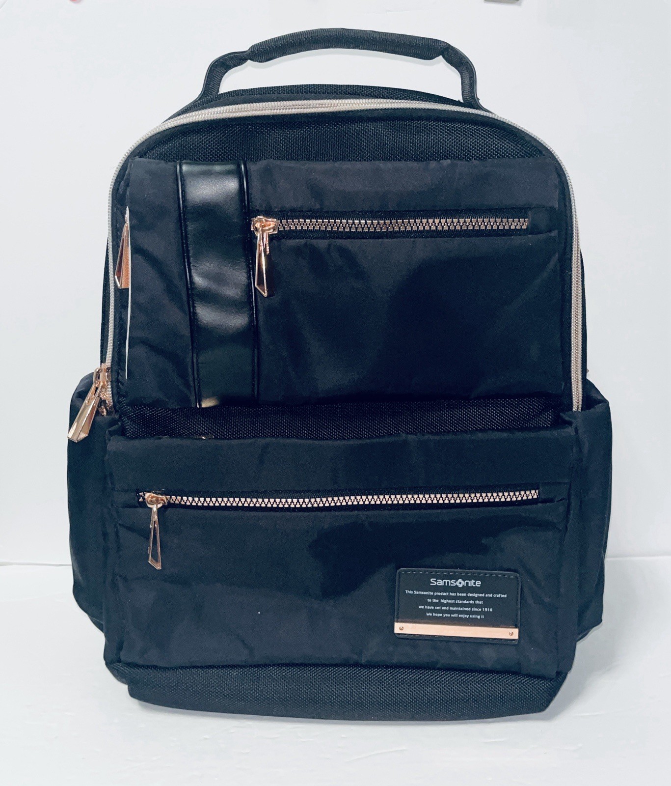 Samsonite OpenRoad Laptop Business Backpack Black w/ Rose-Gold Hardware