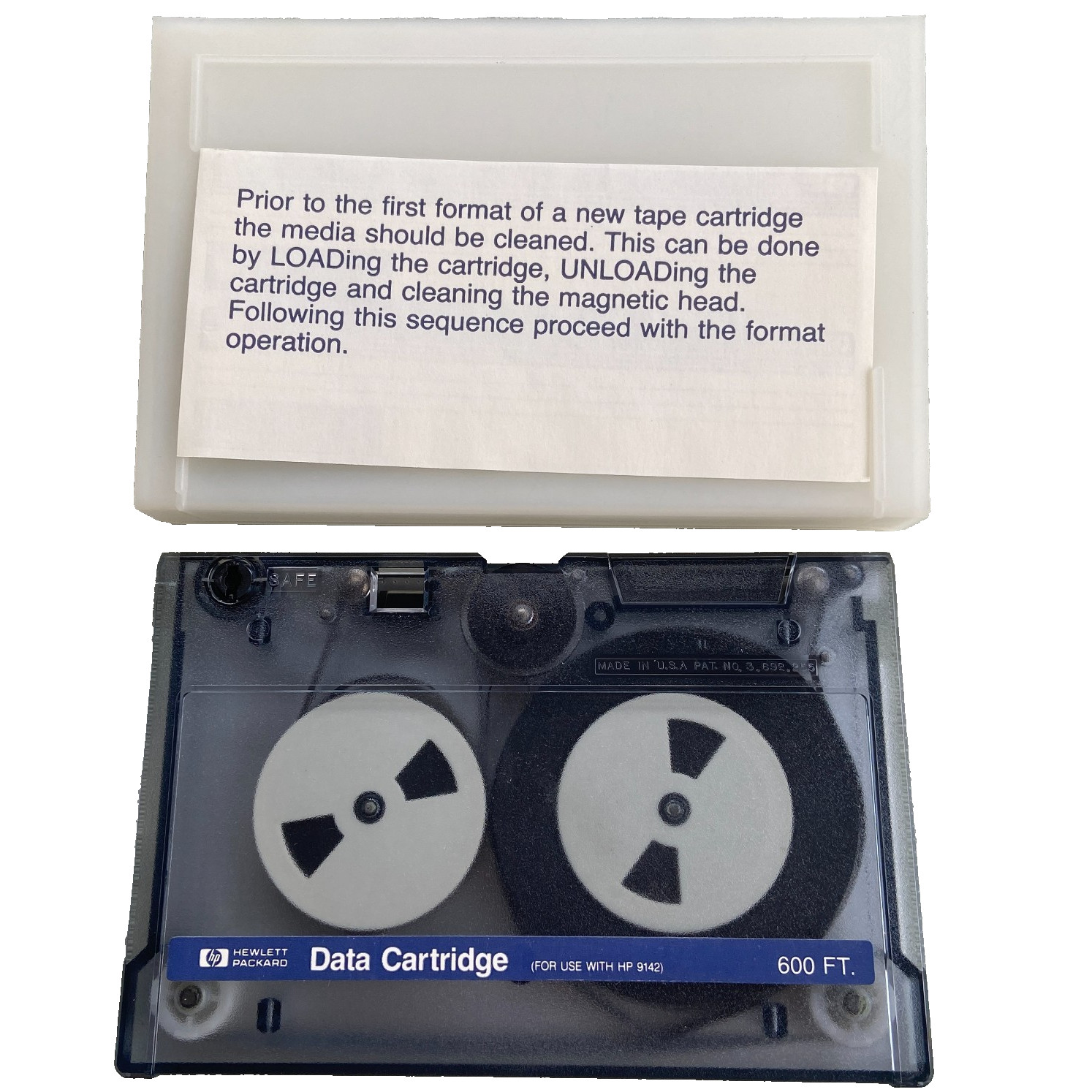 Data Storage Cartridge Hewlett Packard HP 9142 600 ft Made USA Lot 1 Vintage 