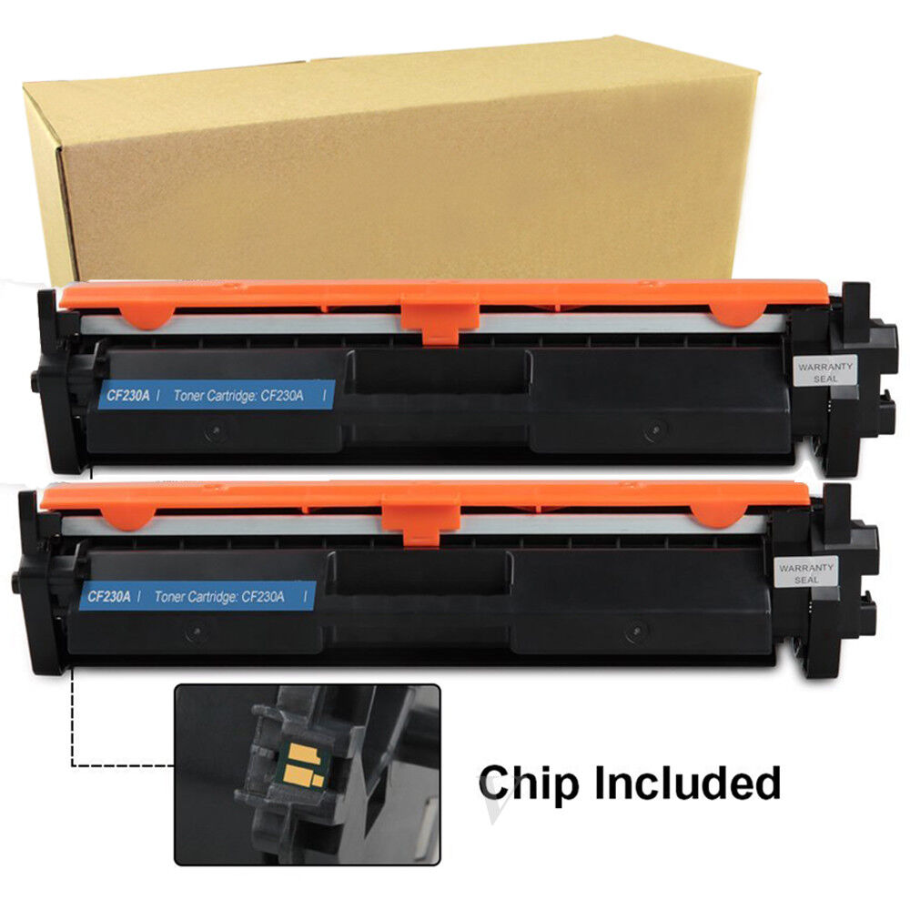 2PK CF230A w/Chip Toner Cartridge For HP LaserJet pro M203dw M203dn MFP M227fdn