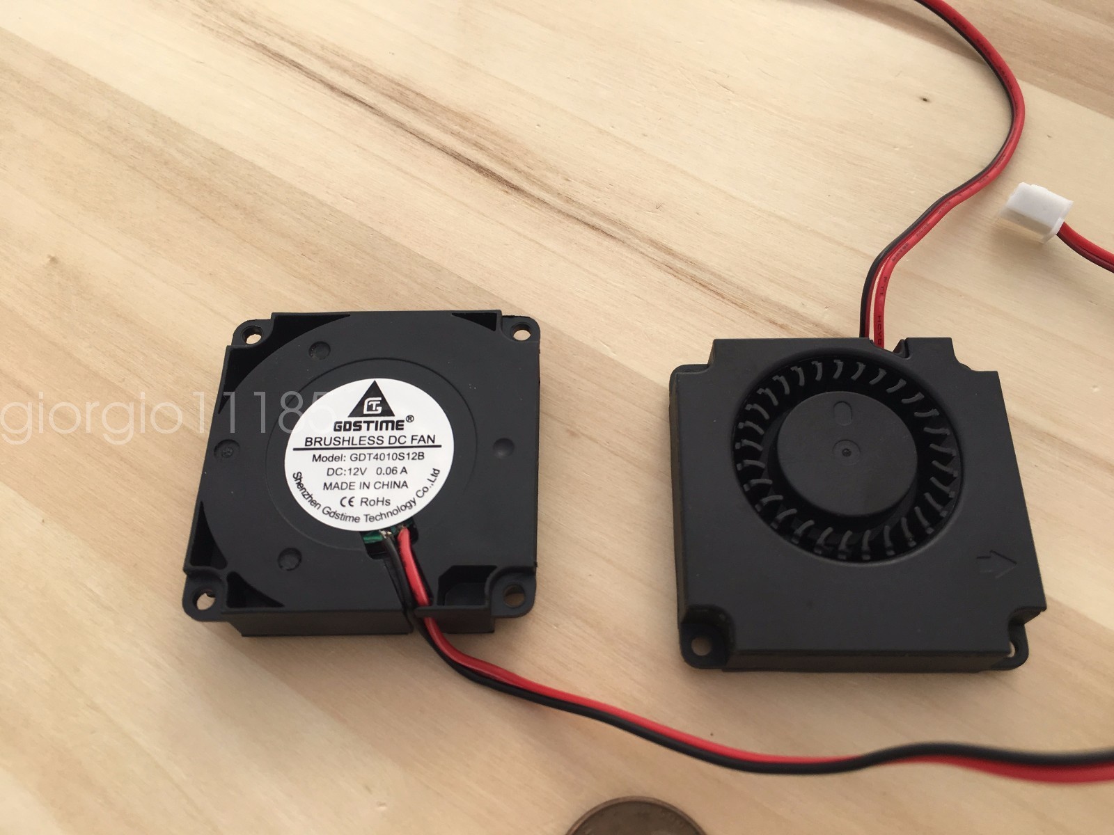 2 Pieces 4010s Gdstime Centrifugal dc 40mm 12V computer blower Fan brushless