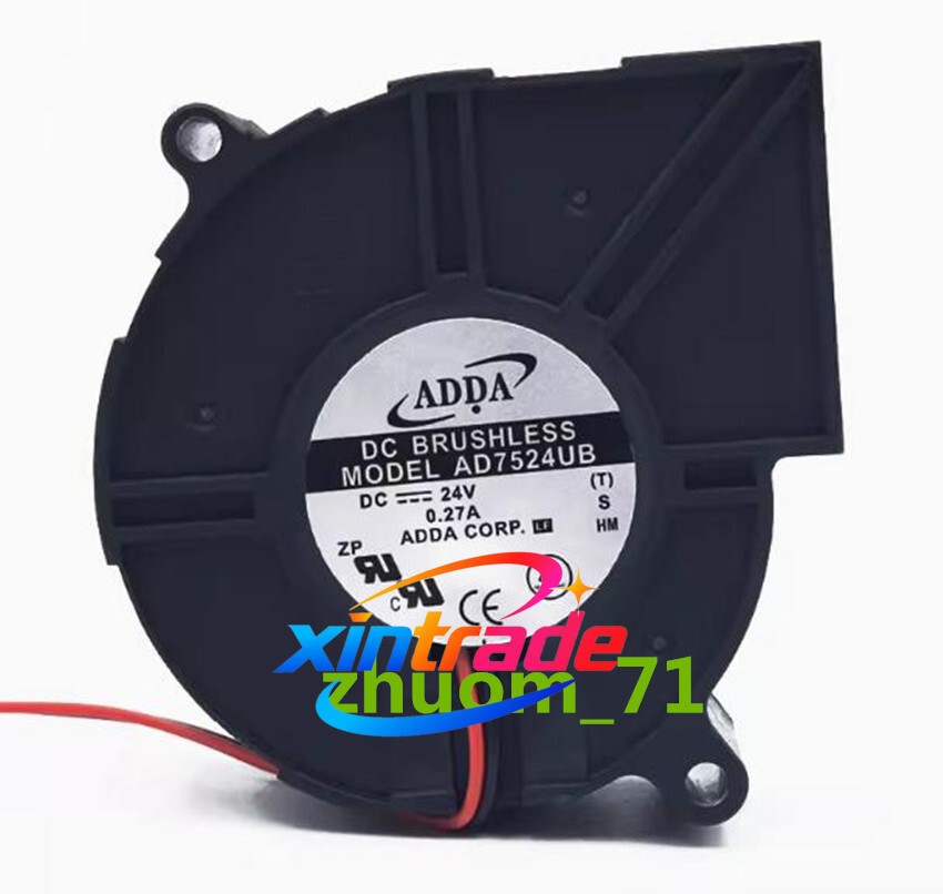 1PC ADDA AD7524UB 7530 24V 7.5CM 3-wire projector inverter cooling fan