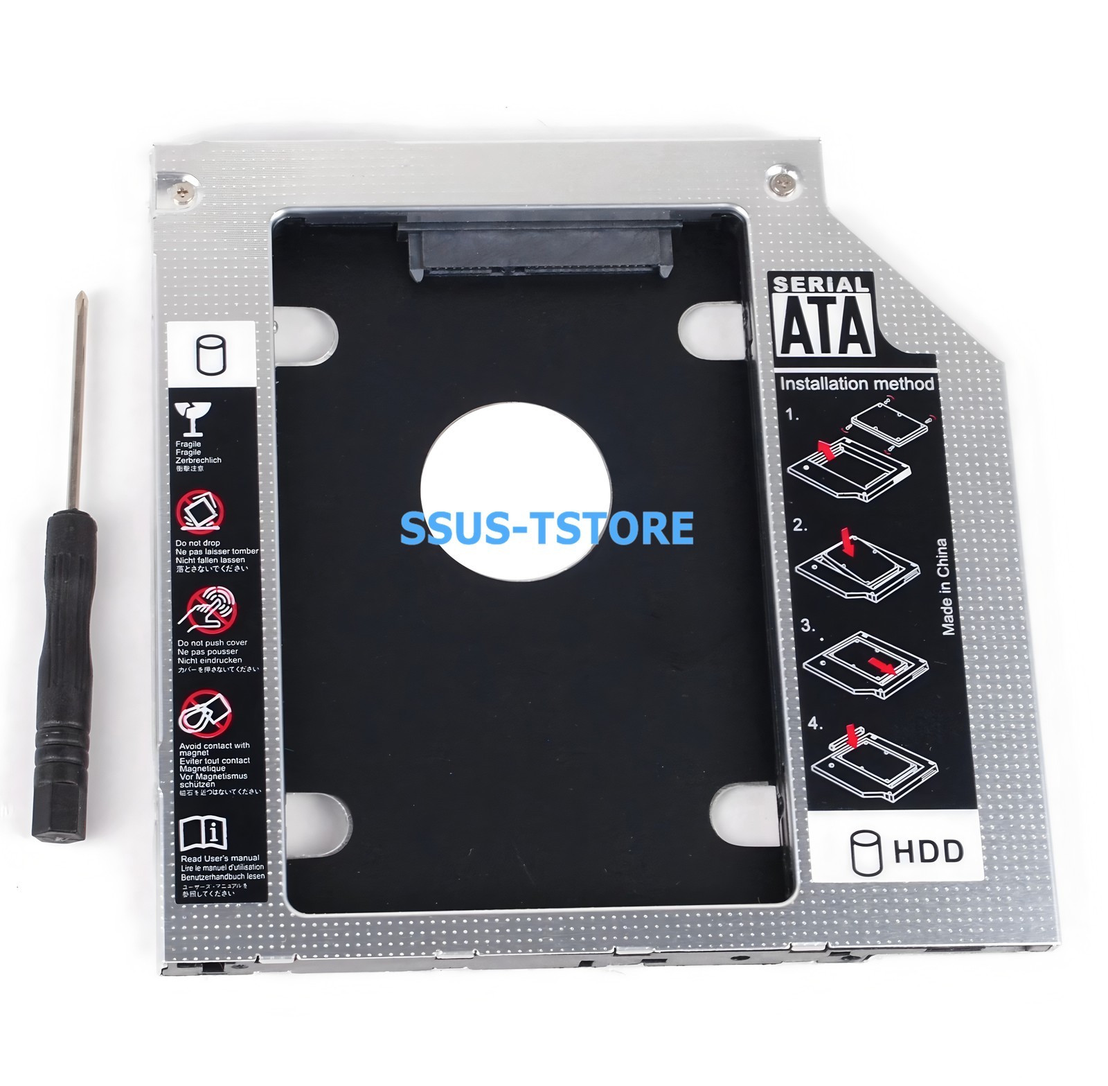 2nd HDD SSD Hard Drive Caddy for HP Pavilion 15-BA009DX 15-AY009DX DU8AESH DVD