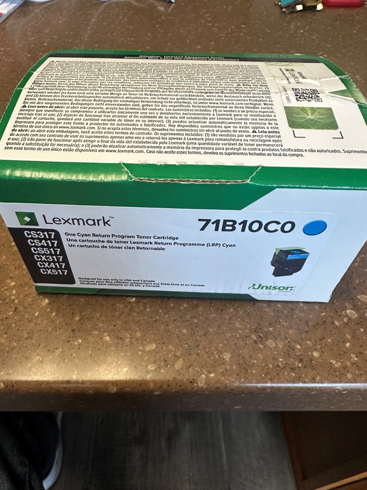 Lexmark 71B10C0 Cyan Toner Cartridge