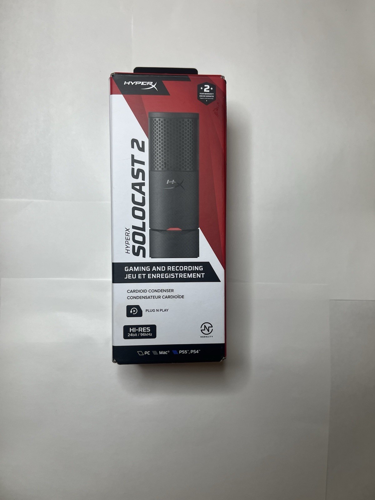 HyperX SoloCast 2 Cardioid Condenser Microphone for Gaming Recording