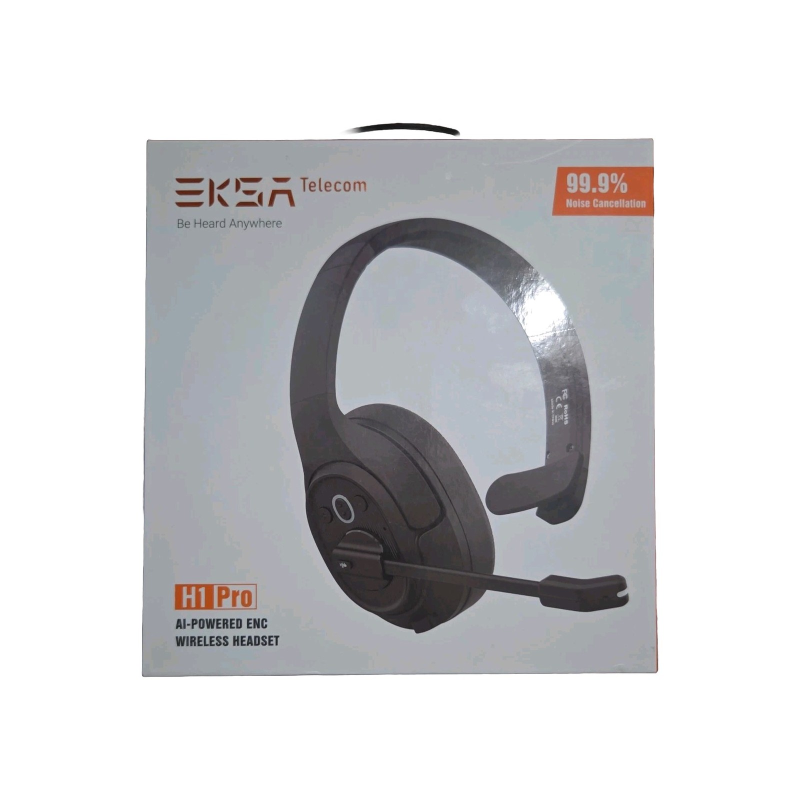 EKSA Telecom - H1 Pro AI-Powered Wireless Headset - Black