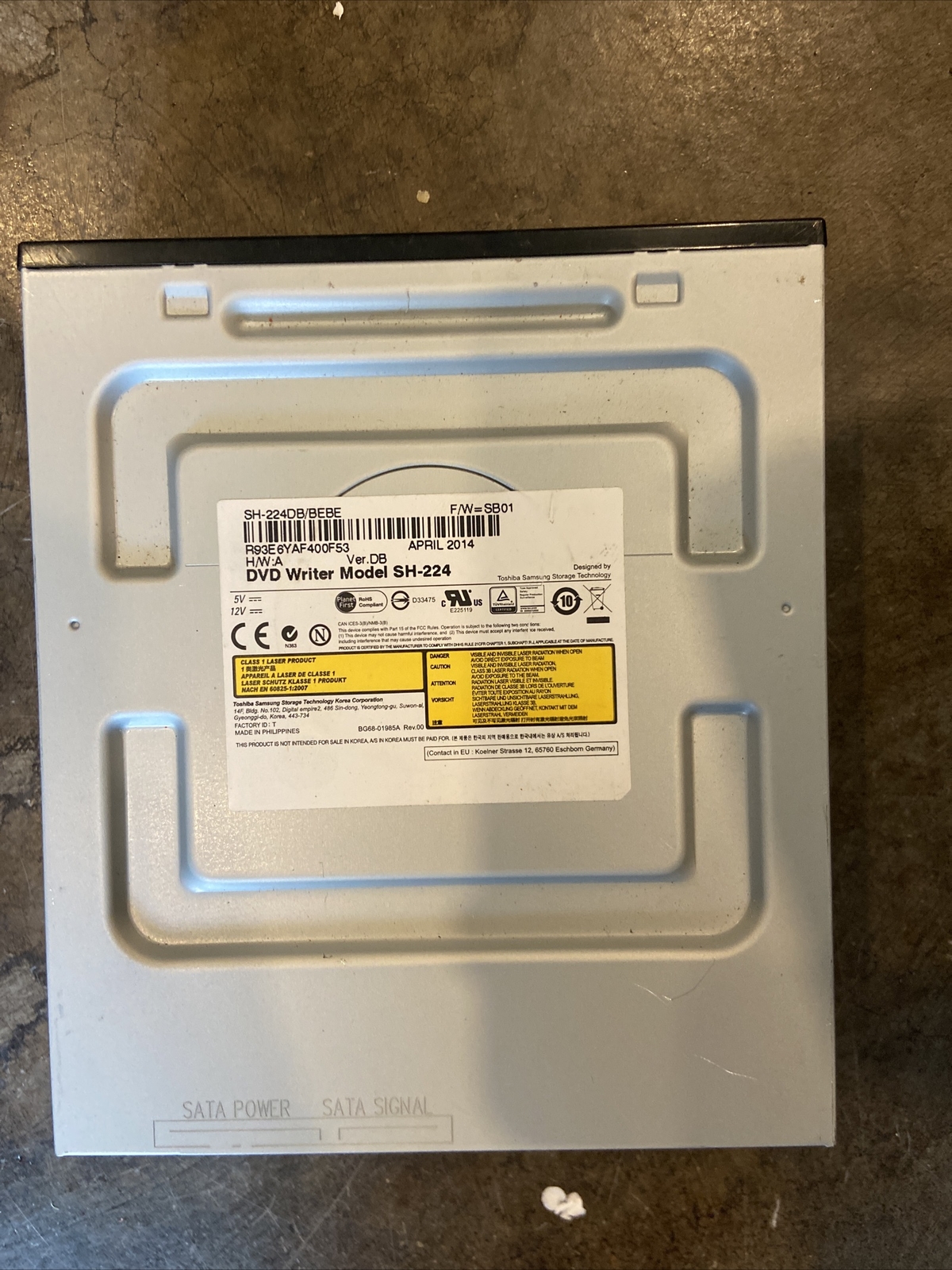 Samsung Super Writemaster SH-224DB-BEBE 5.25in Optical Drive