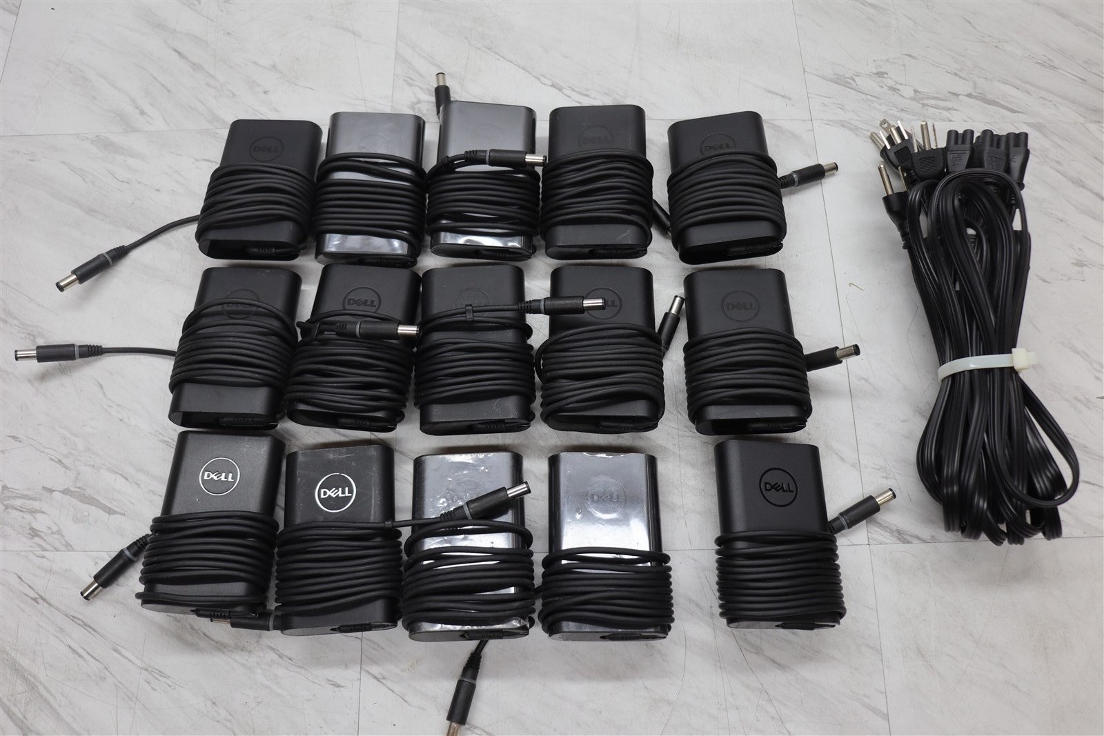 15 LOT - Genuine Dell 65W 7.4mm Laptop Adapter 19.5V 3.34A Charger w/ Power Cord