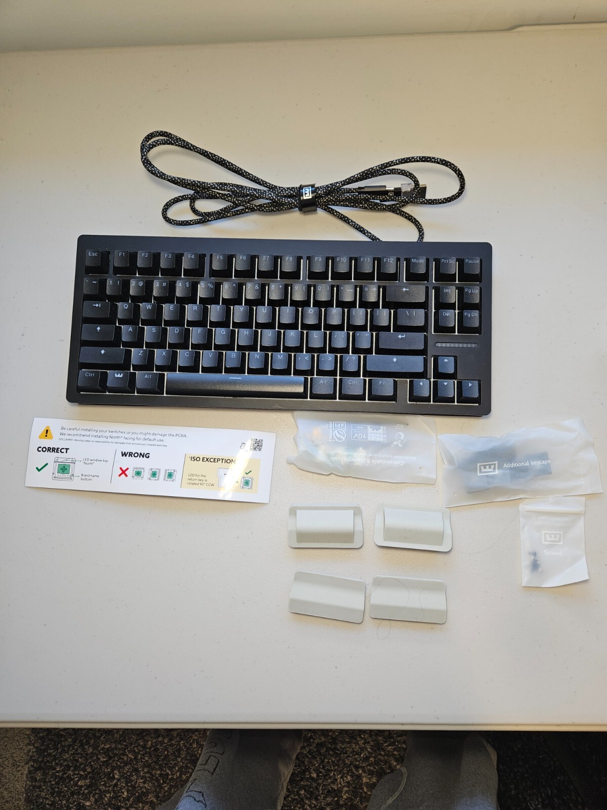 Wooting 80HE ANSI Black PCR Plastic Gaming Keyboard