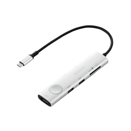 ELECOM USB-C Hub Docking Station 8-in-1 PD Compatible 100W HDMI 4K60Hz