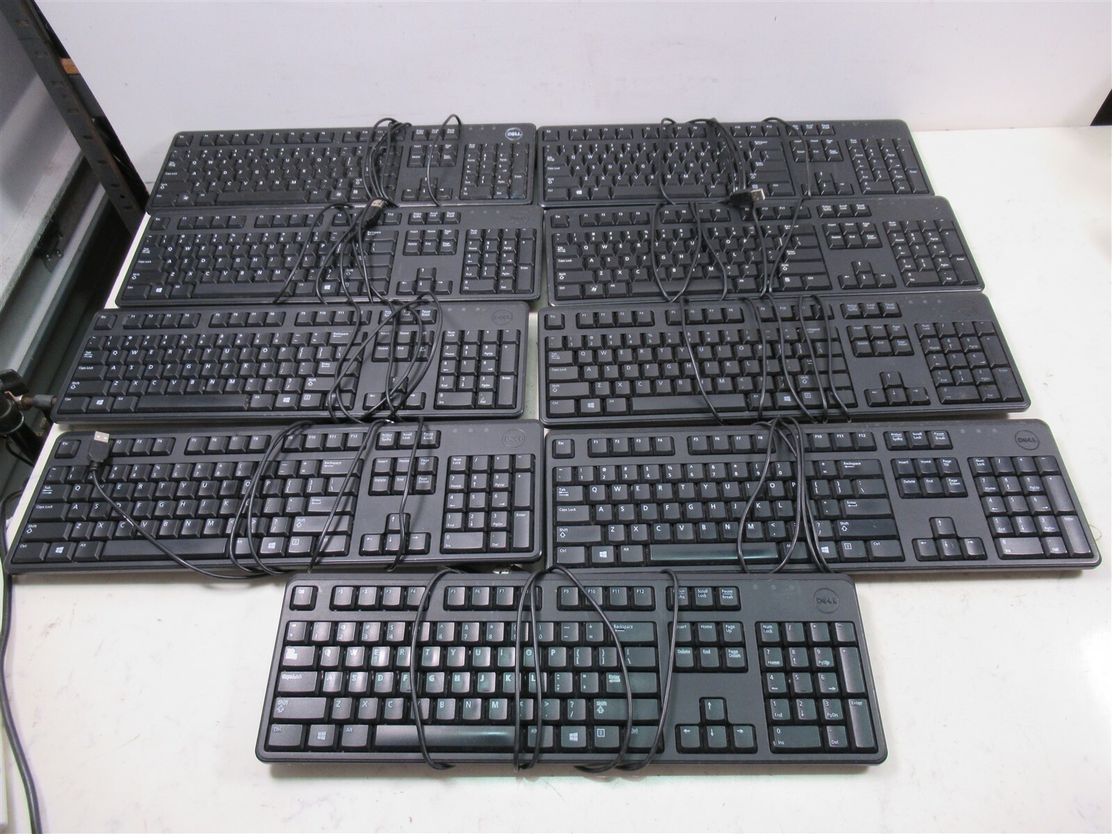 Lot of 9 Dell KB212-B Keyboards Wired USB Black