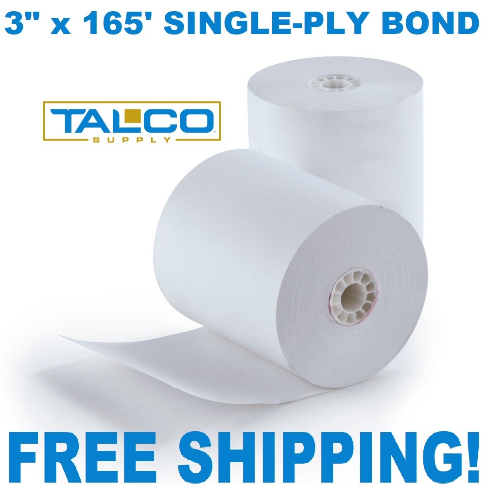 (12) STAR SP700 3" x 165' BOND RECEIPT PAPER ROLLS  ~FAST ~