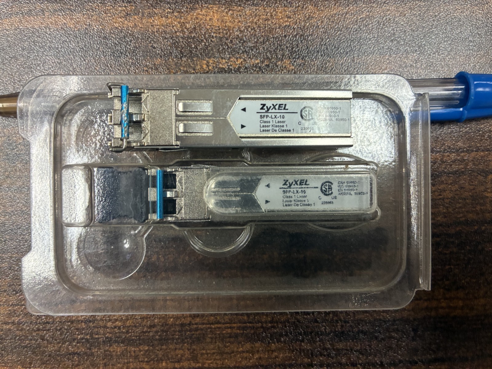 Lot of 2 ZyXEL SFP-LX-10 Gigabit SFP, 1000Base-LX 1310nm, SMF, 10km transceivers