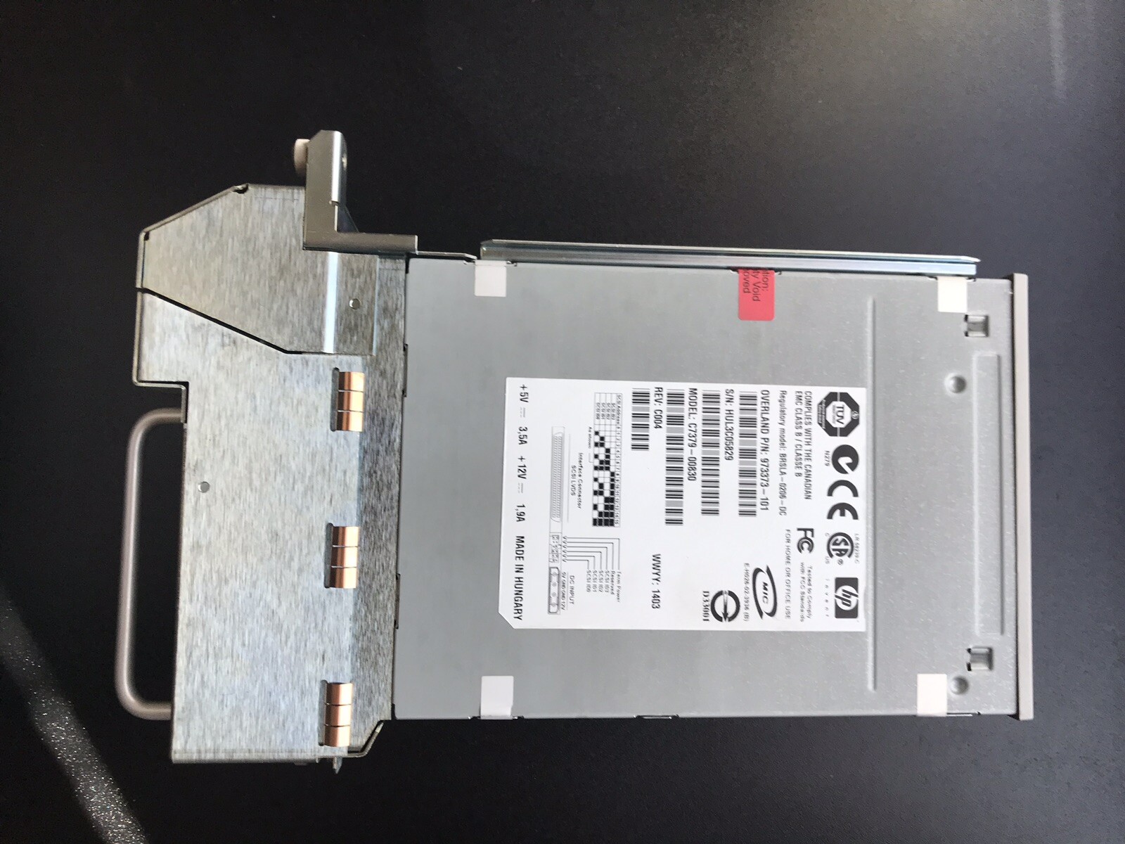 New OB Overland HP 973373-101 C7379-00830 Ultrium2 LTO2 SCSI LVD NEO Tape Drive