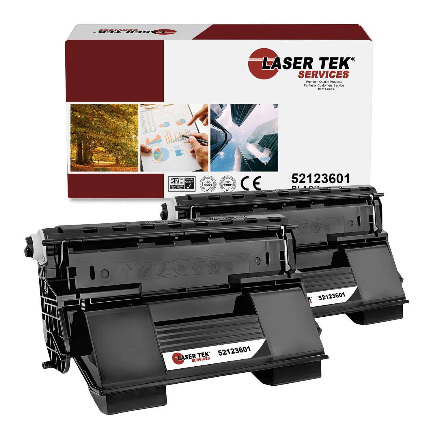 2Pk LTS B710 52123601 Black HY Compatible for Okidata B710 B720 B730 Toner