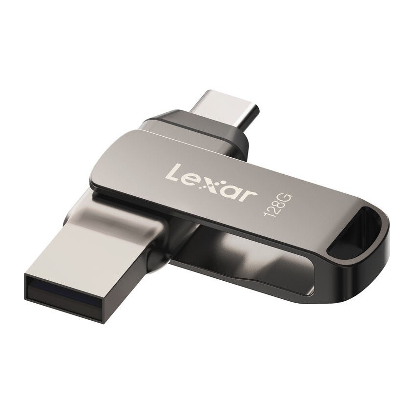 Lexar JumpDrive Dual Drive D400 USB 3.2 Gen 1 USB-C / USB-A - 128 GB Flash Drive