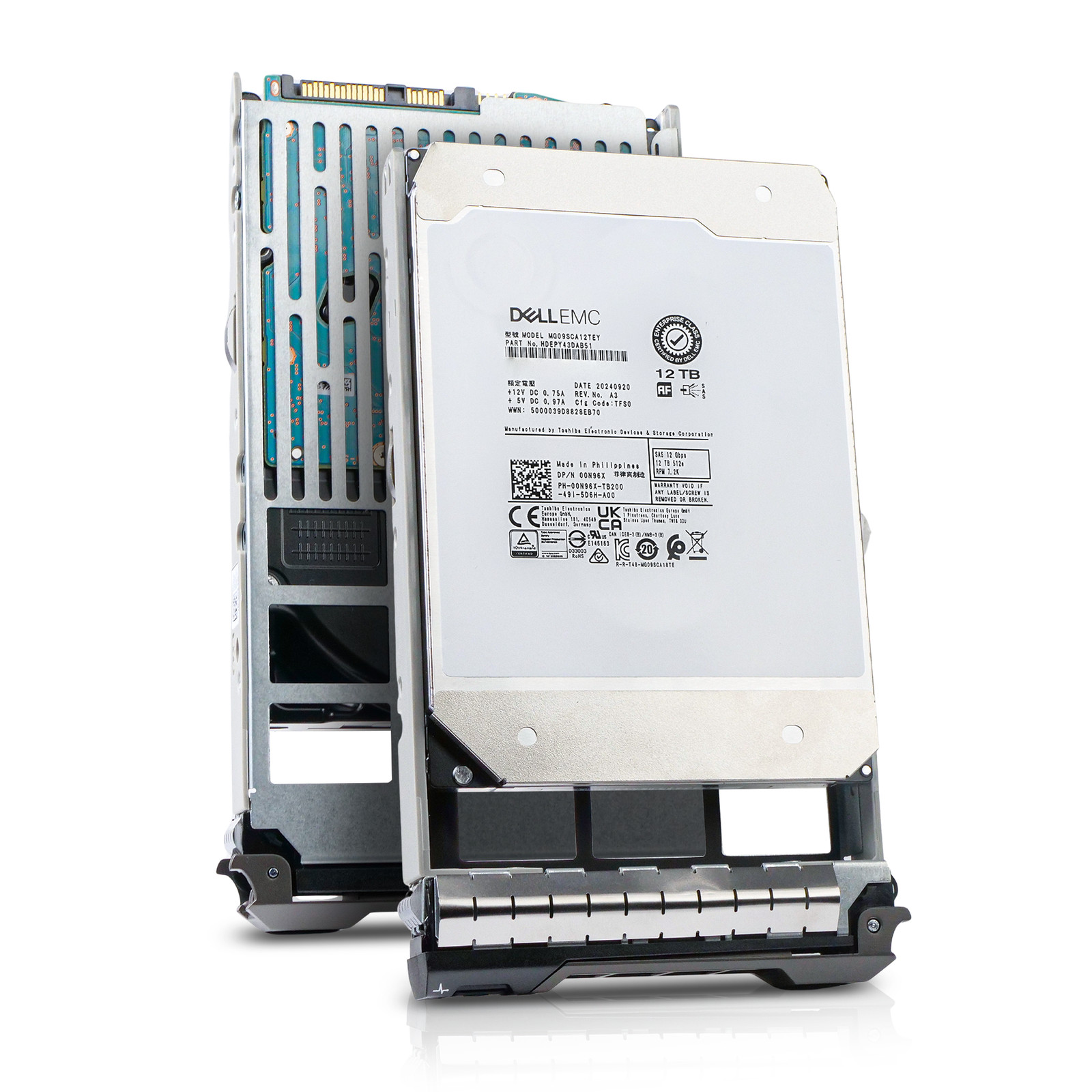 Dell 12TB 7.2K RPM SAS 12Gb/s 512e 3.5" Enterprise PowerEdge HDD 00N96X G13