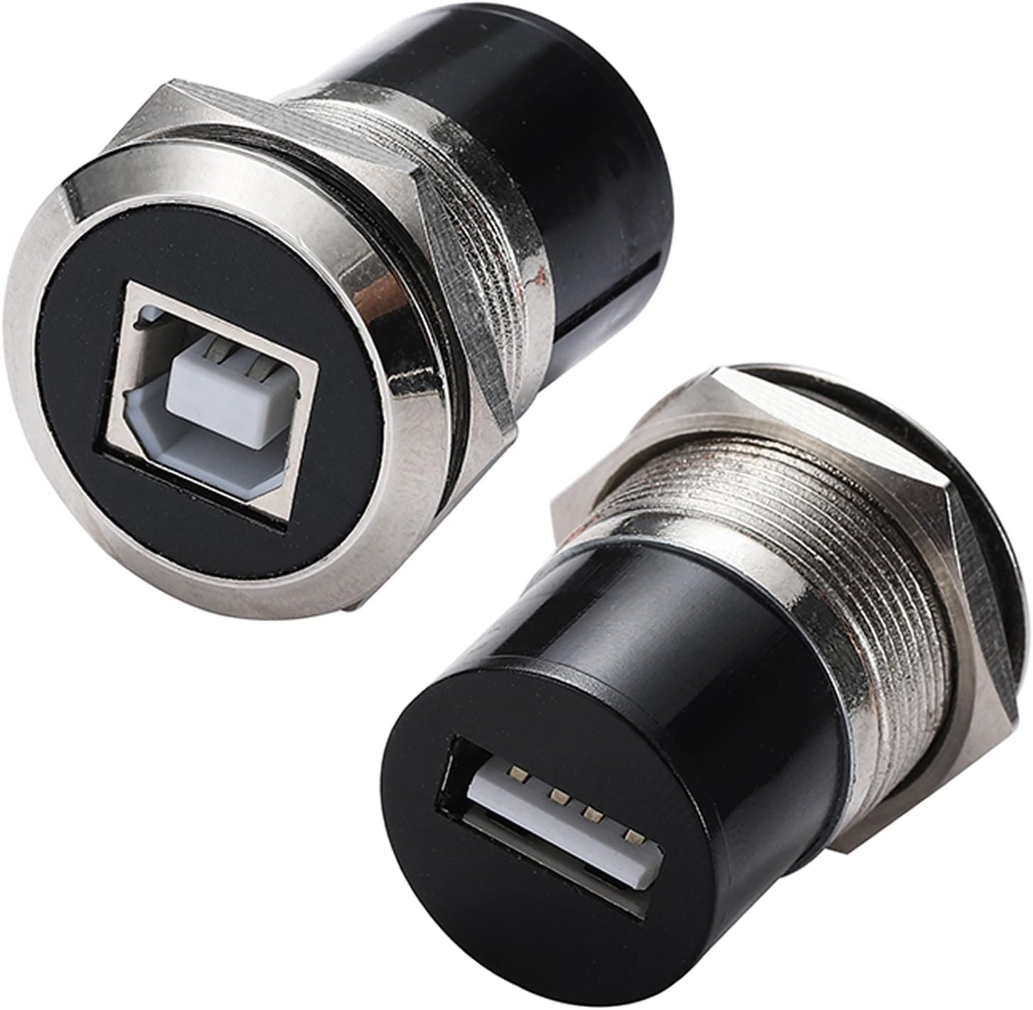 PENGLIN 2PCS USB B to USB 2.0 Data Panel Mount Connector