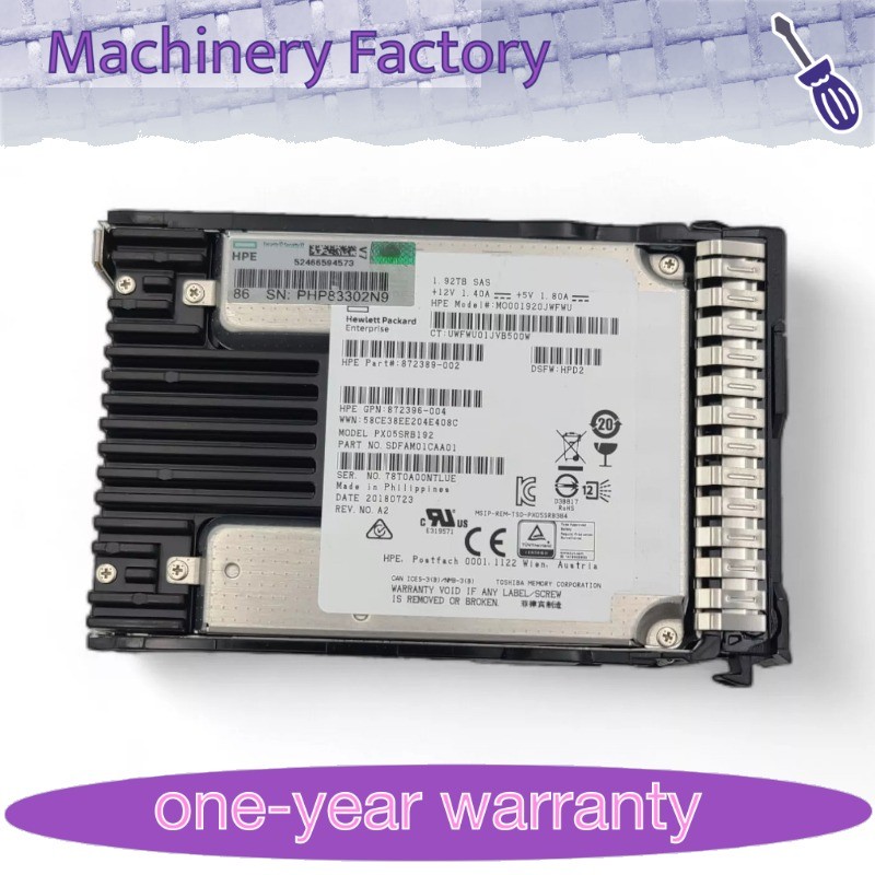 NEW HPE 1.92TB SAS 12G 2.5" GEN9 GEN10 Server SSD Replace 802891-B21 802911-001