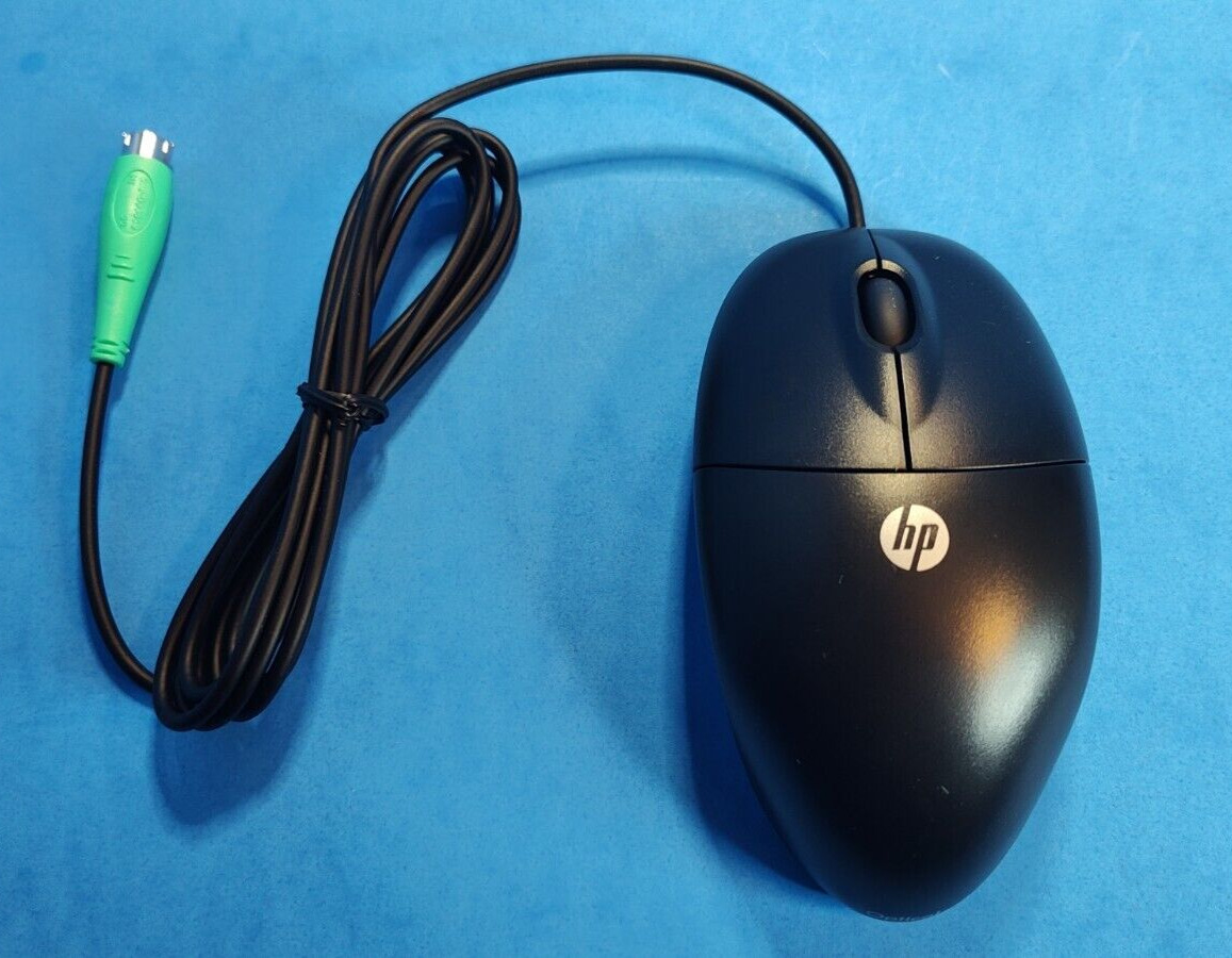 New Vintage HP Logitech 2-Button PS/2 Optical Mouse w/ Scroll-Wheel M-S005-O