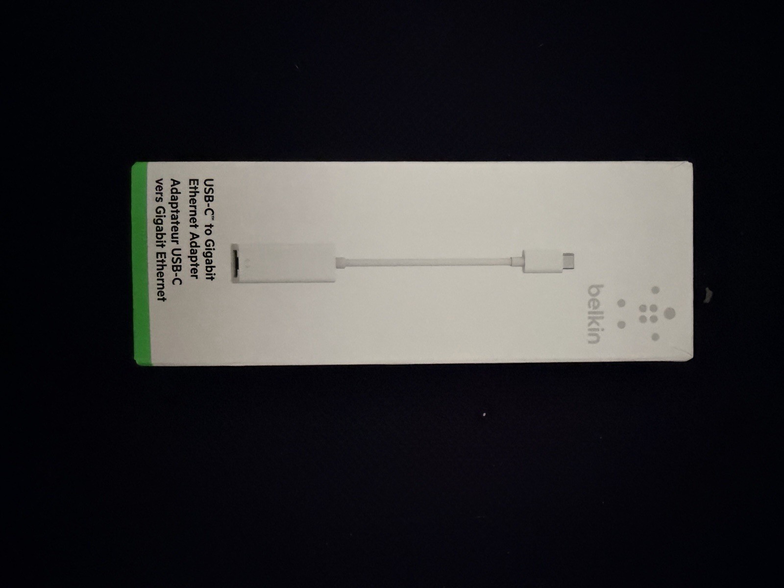 Belkin USB-C to RJ-45 Ethernet Adapter Gigabit, White 6in F2CU040
