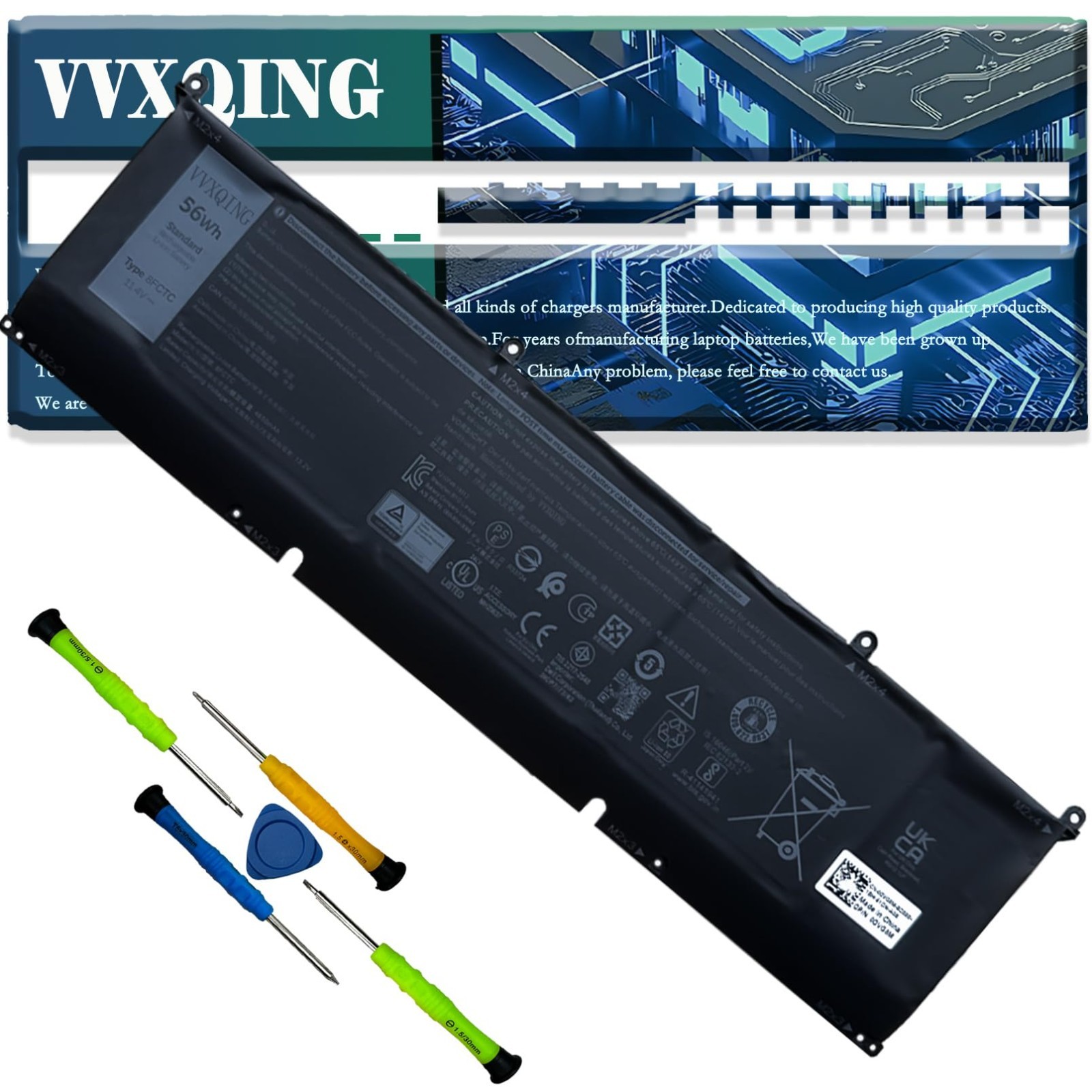 56Wh Laptop Battery Replacement for Dell Alienware M15 M17 Precision XPS Inspiro