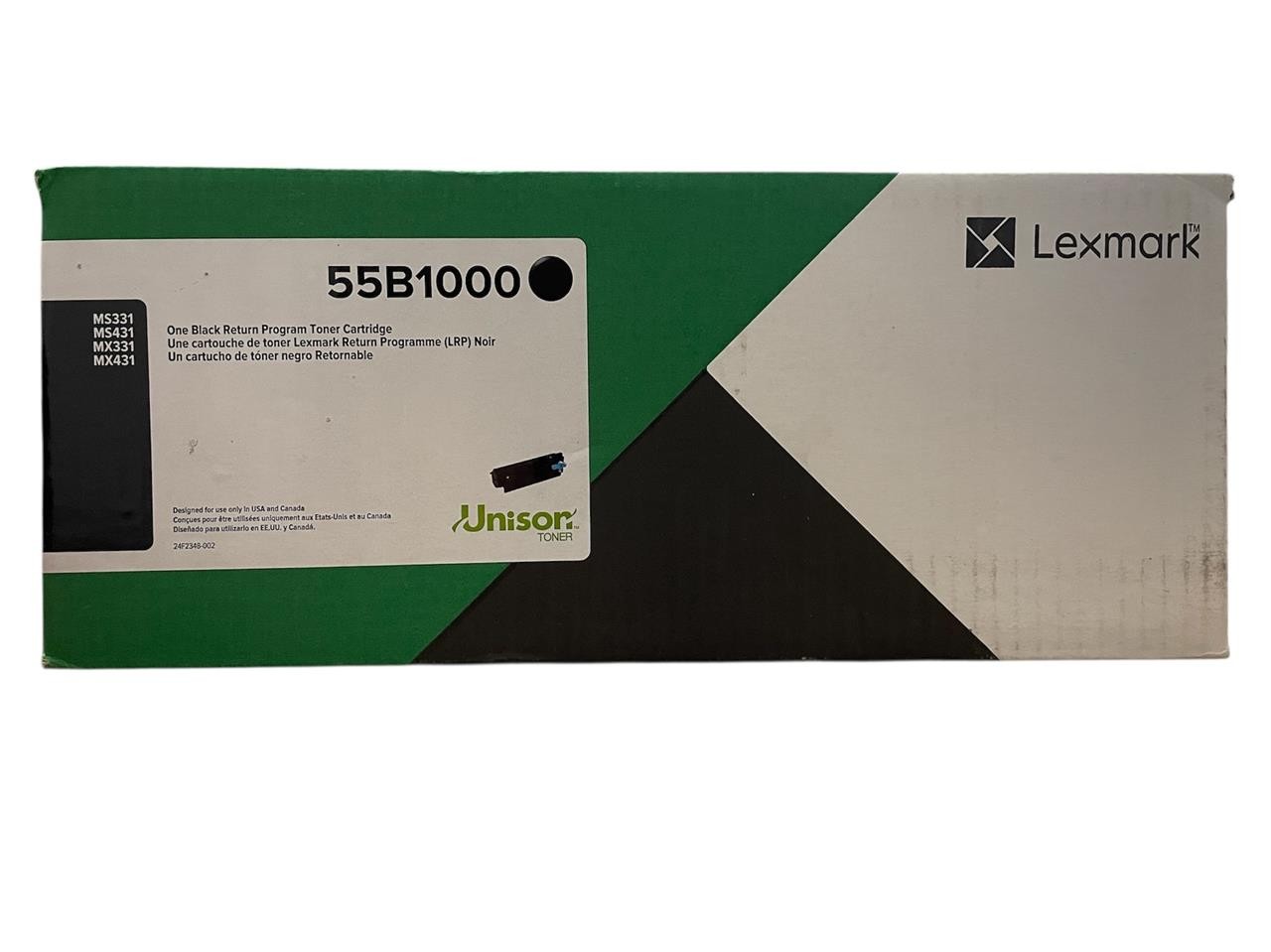 Original Lexmark 55B1000 Black Toner Cartridge New