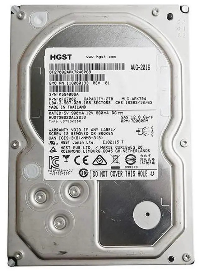 HGST 0F27002 2TB 7.2K 3.5" SAS HDD – Enterprise Server Hard Drive