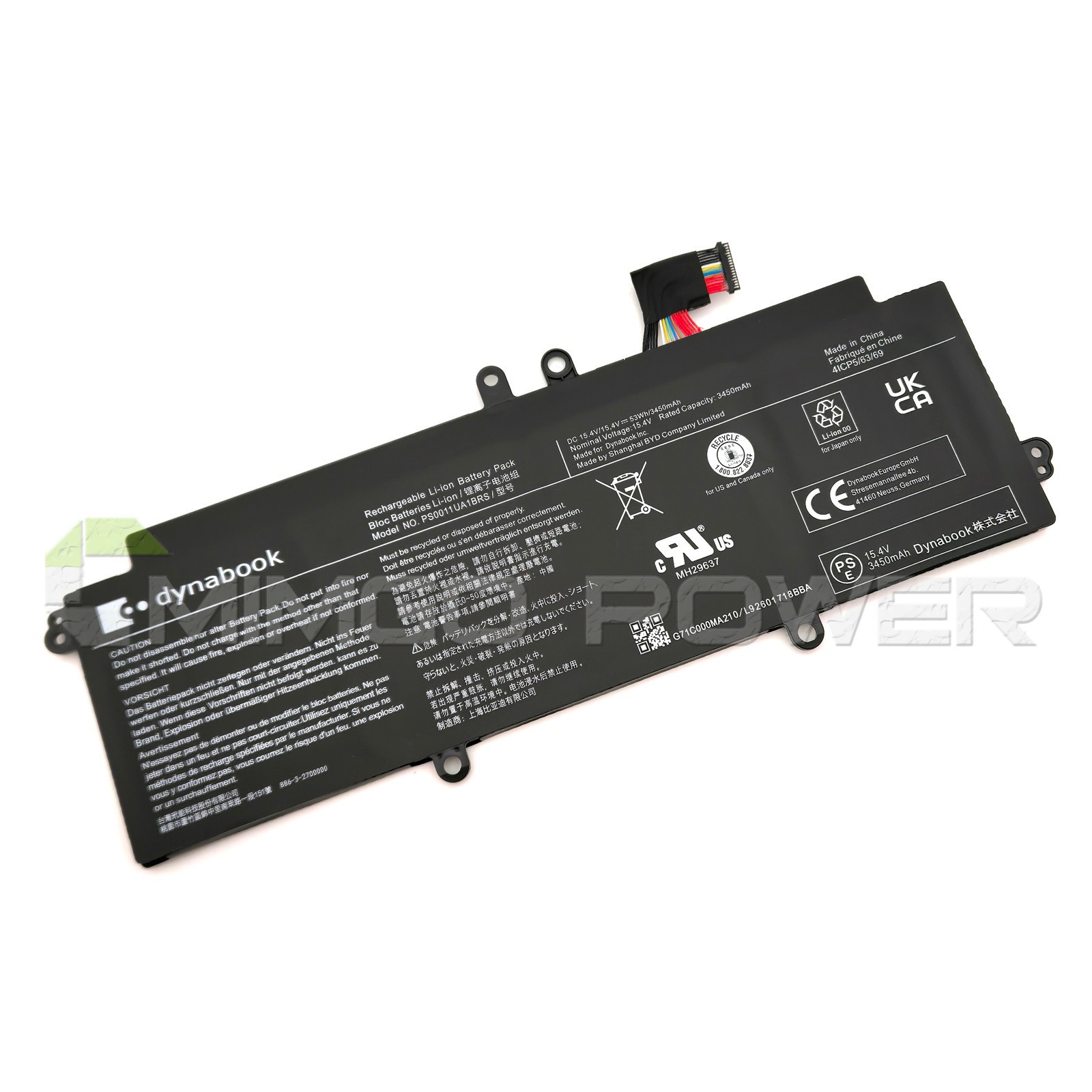 New Genuine PS0011UA1BRS OEM Battery for Toshiba Dynabook Portege X30L-J X30L-K