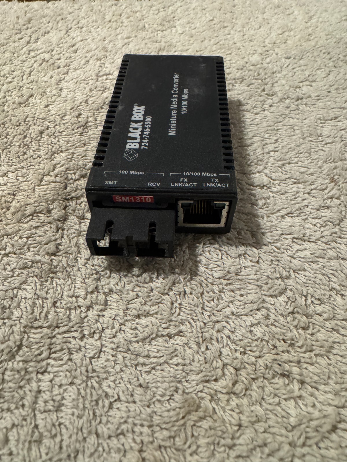 Black Box Miniature Media Converter  10/100 Mbps - USED IN GOOD CONDITION