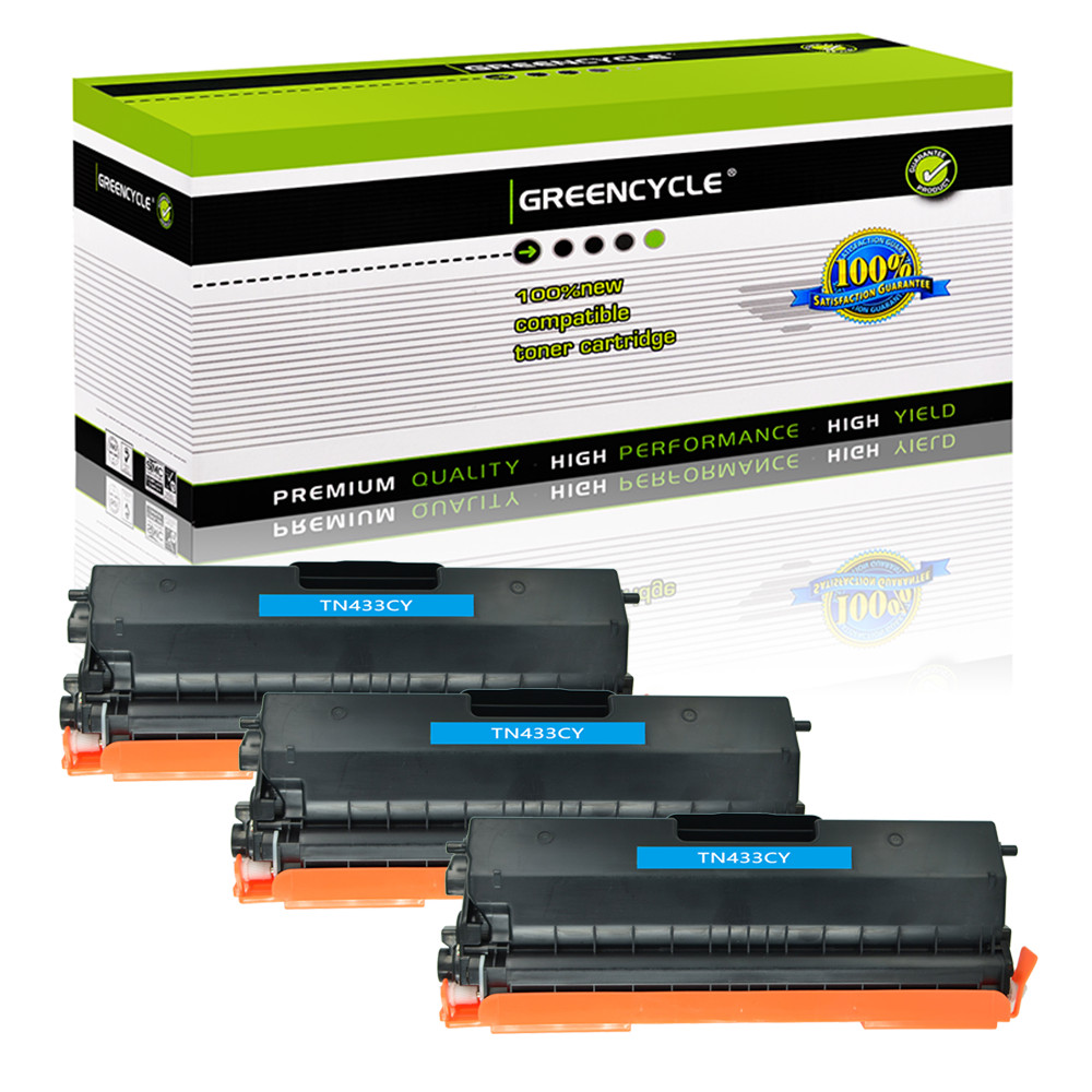 3PK Toner Compatible for Brother TN433CY HL-L8260CDW HL-L8360CDW DCP-L8410CDW