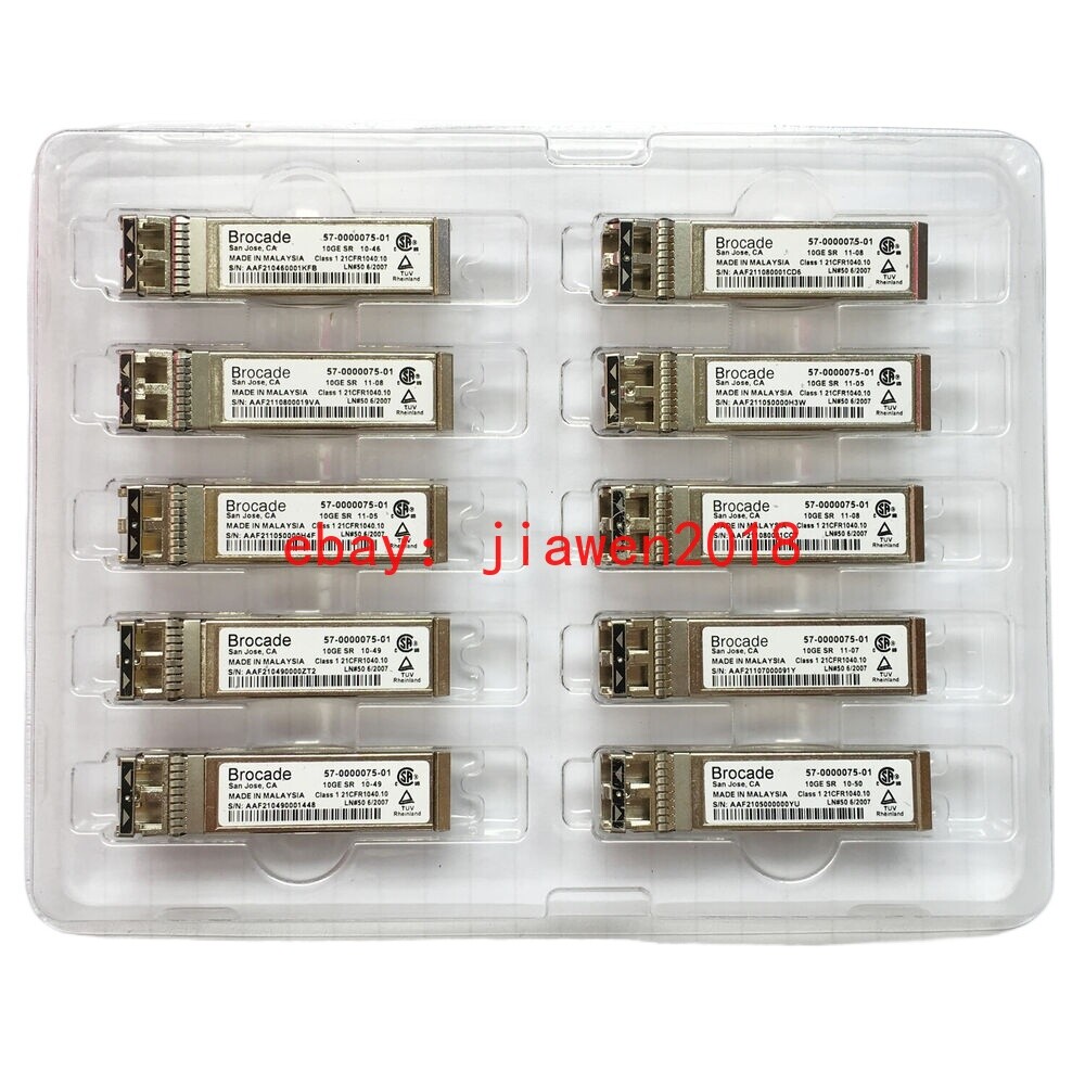 10pcs Genuine Brocade 10G-SFPP-SR 57-0000075-01 10GE SR 850nm 10GbE SW SFP+