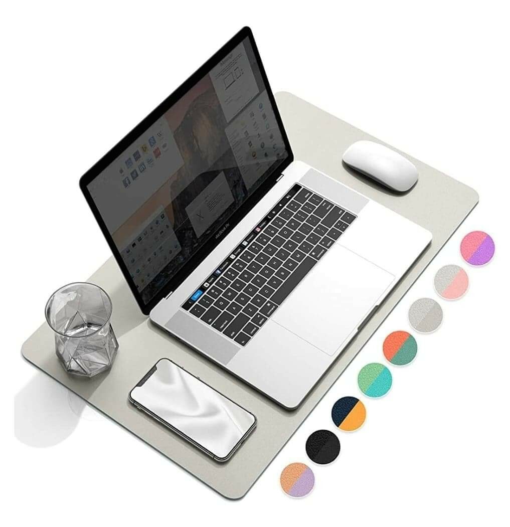 YSAGi Multifunctional Office Desk Pad, 23.6" x 13.7" Ultra Thin Waterproof PU Le