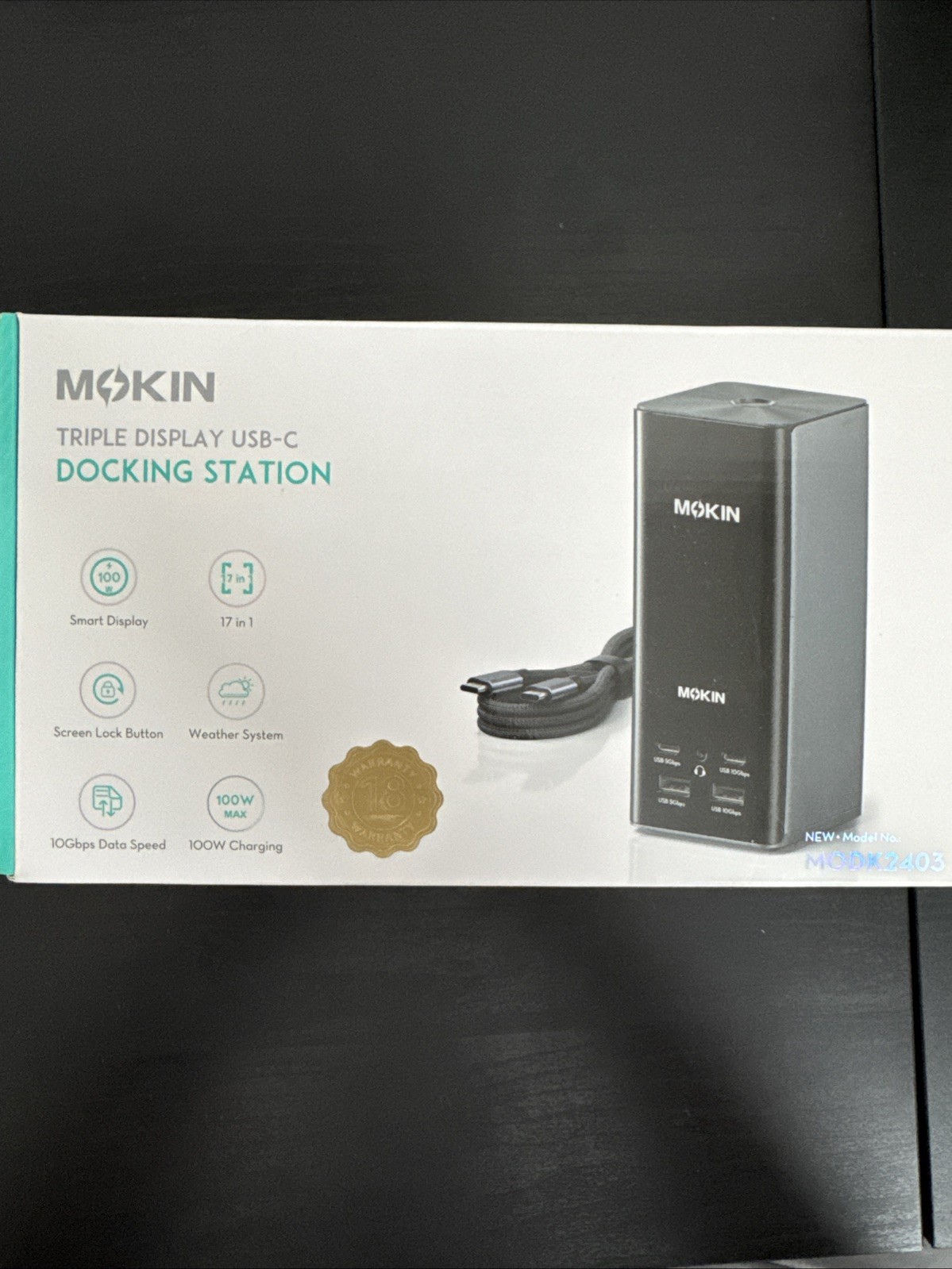 MOKiN 17-in-1 USB C Docking Station Dual Monitor USB Hub MODK2403-US-1