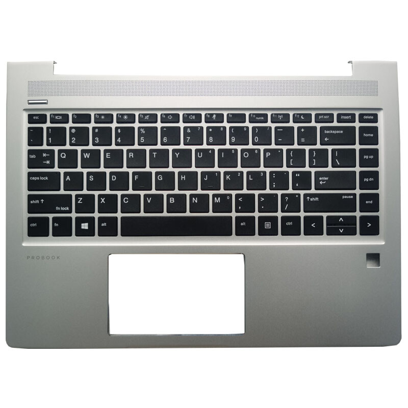 For HP ProBook 440 G7 Palmrest Keyboard Silver L65225-001 No Backlit Top Cover