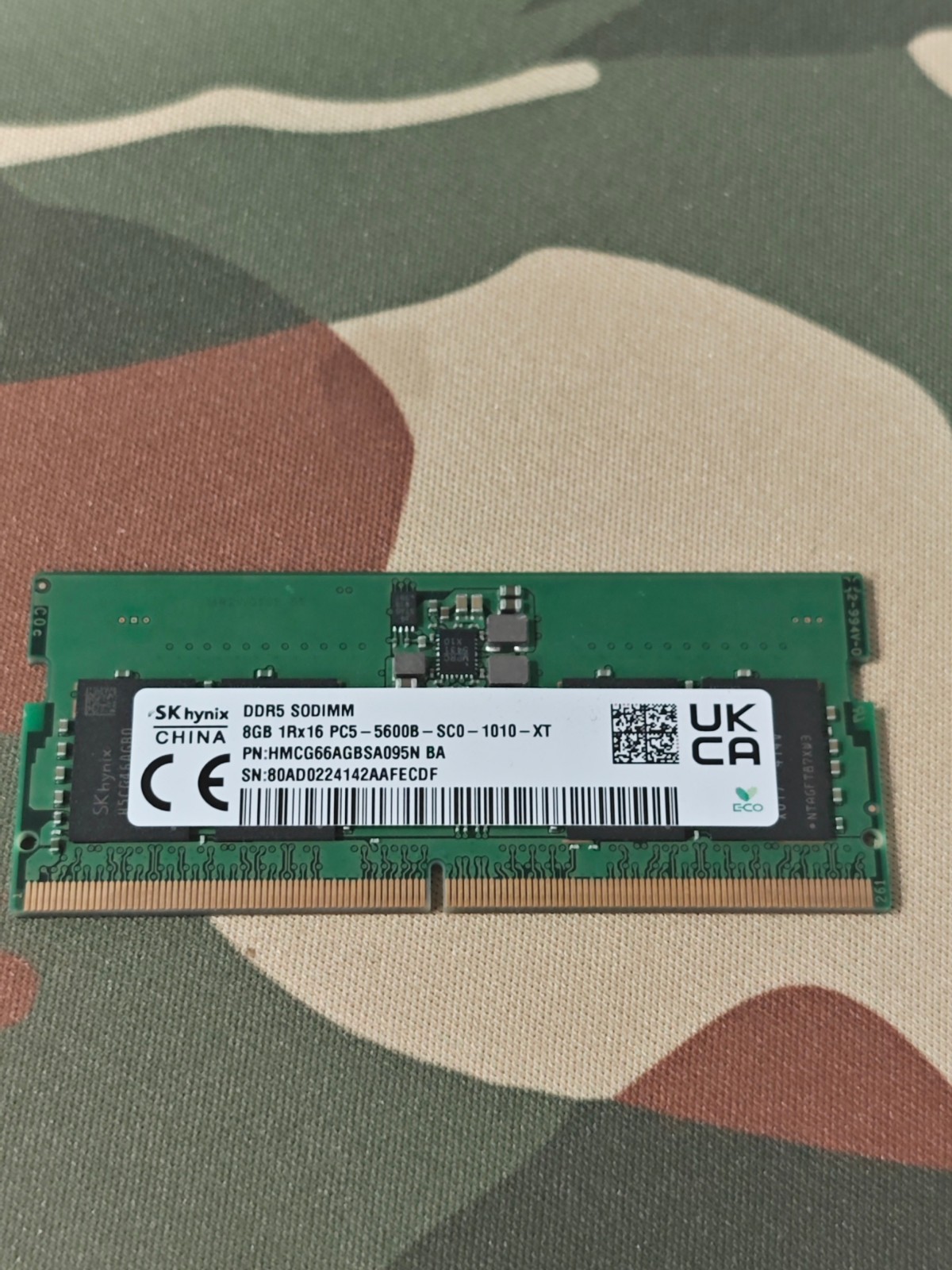 SK Hynix 8GB DDR5 5600 SODIMM PC5-5600B 1Rx16 Laptop RAM HMCG66AGBSA095N New