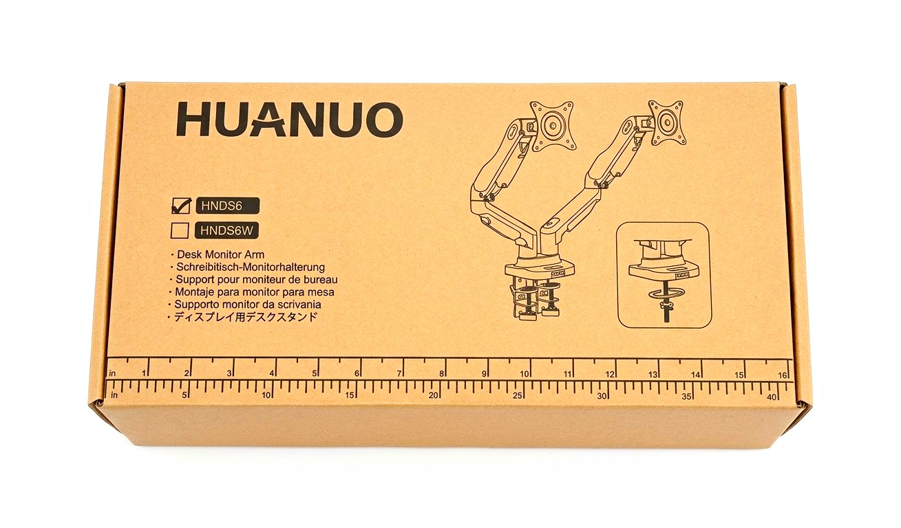HUANUO HNDS6 2 Monitor Dual Desk Mount Arm Stand Model HNDS6