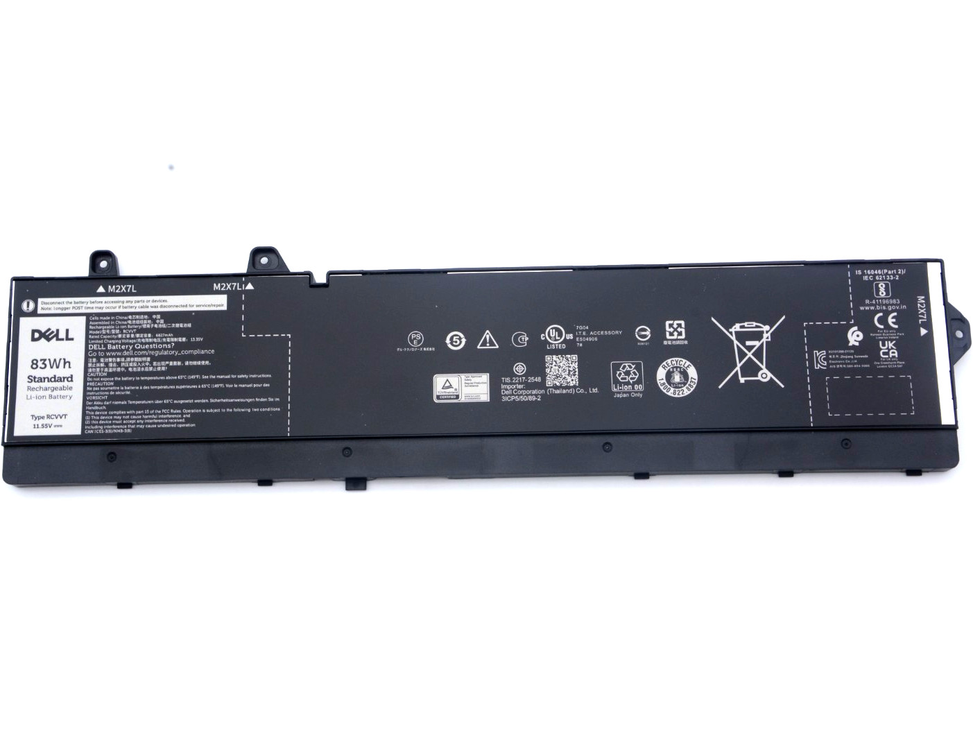 83Wh 6-Cell Genuine RCVVT Battery For Dell Precision 7670 7680 7770 7780 Series