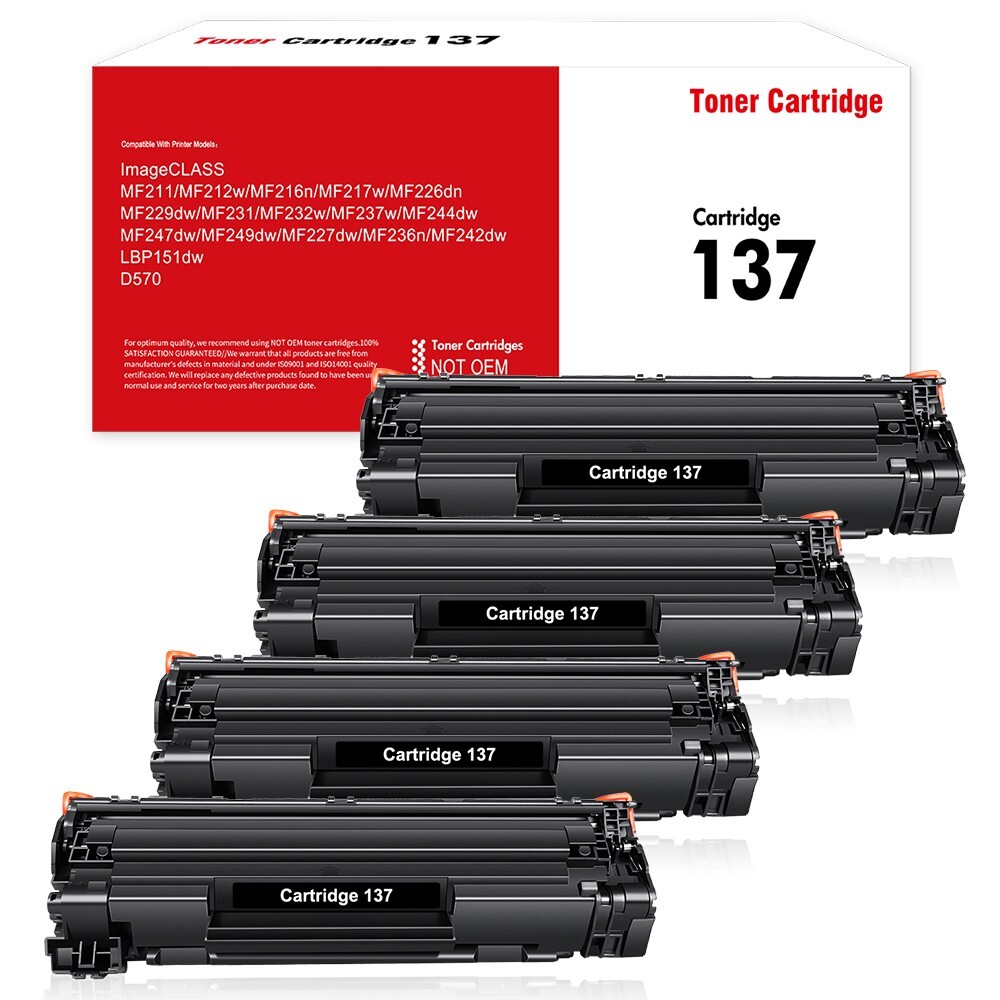 4PK For CRG137 Canon 137 Toner Cartridge imageCLASS MF236n MF232w MF244dw MF212w