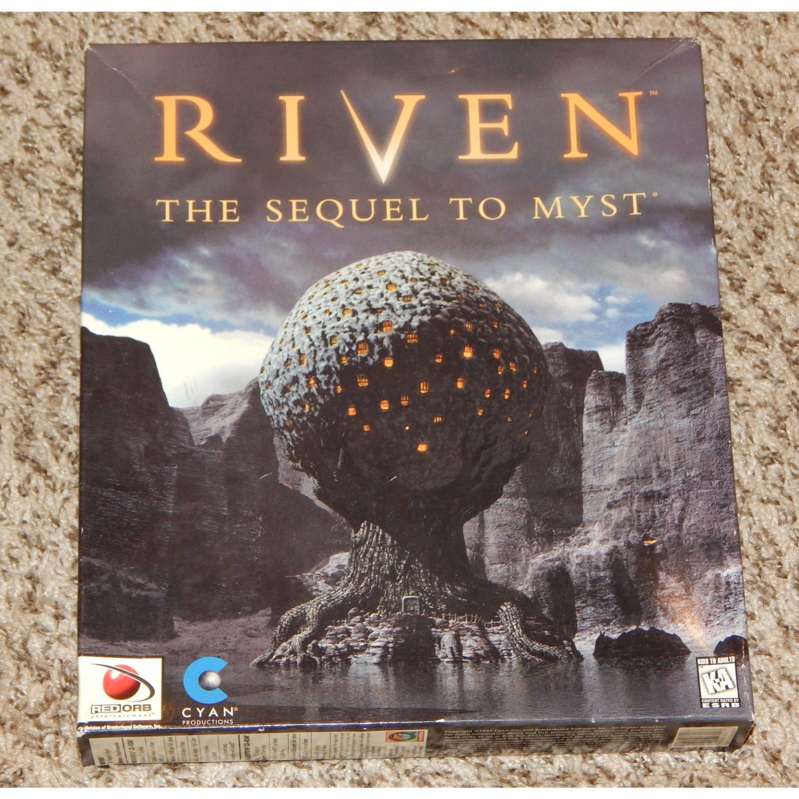 RIVEN: The Sequel To Myst Game Nos Sealed Box Win 95, Mac O.S. New