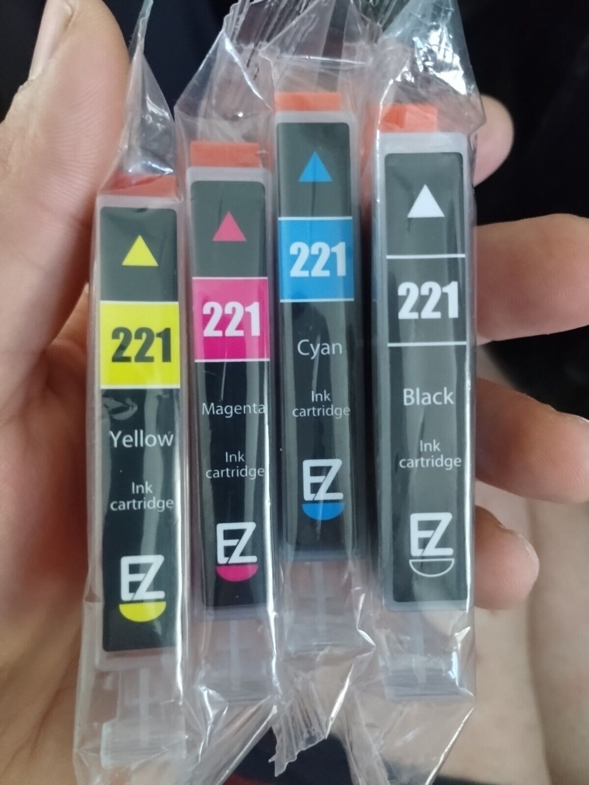 Set 4 EZ-Ink Canon Compatible Cartridges CLI-221 printer, Magenta,Cyan,Yellow...