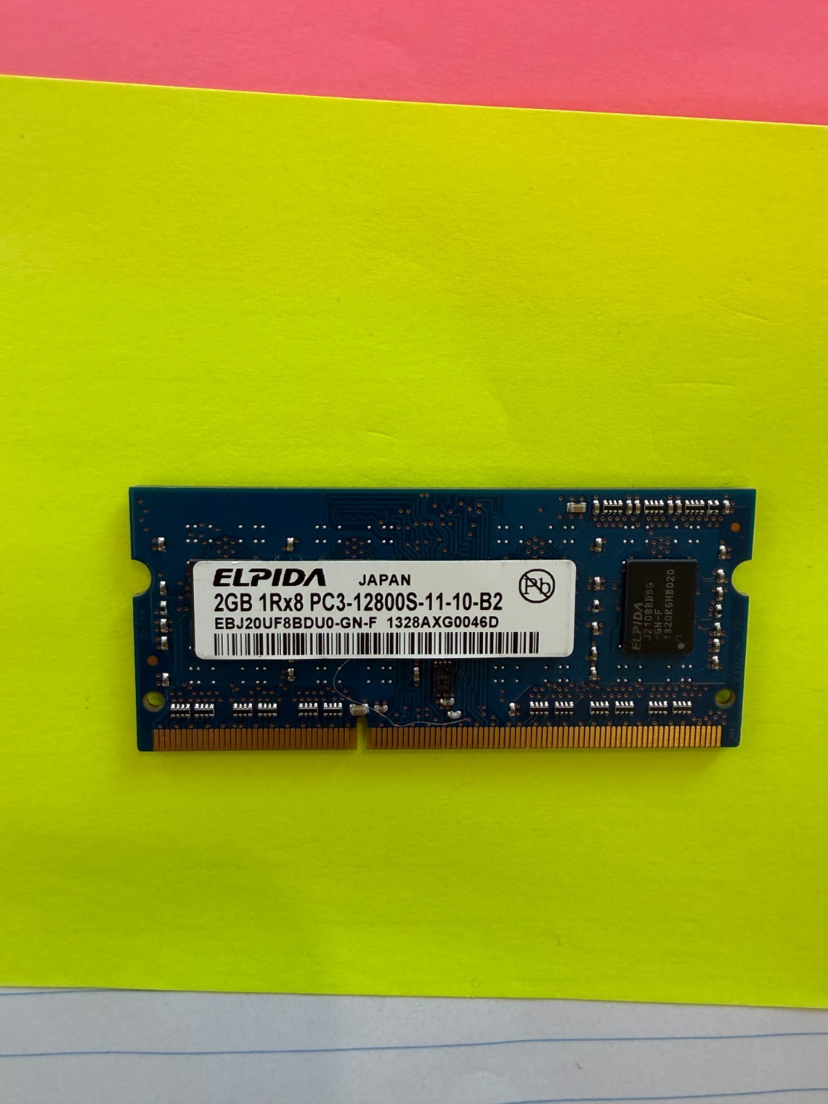 🚀 Elpida 2GB 1Rx8 PC3-12800S DDR3-1600MHz Laptop RAM SODIMM - Tested & Working