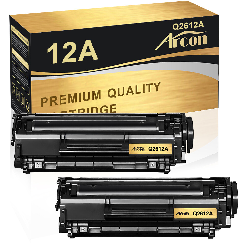 2 Pack Q2612A 12A Toner Cartridge Fits For HP LaserJet 1022 3020 3055 Printer