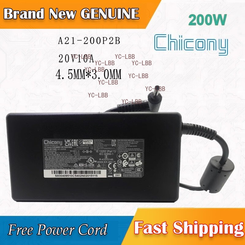 A21-200P2B Original Brand New Chicony 20v 10a Power Adapter A200A022P Charger