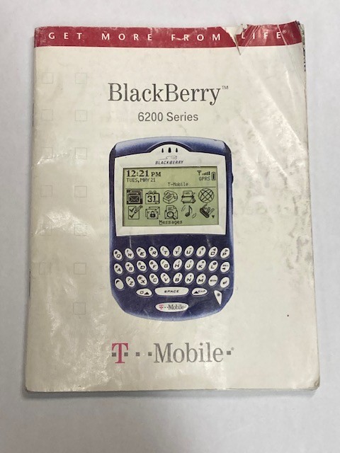 Vintage Tech Retro Collectible Blackberry 6200 Series User Manual
