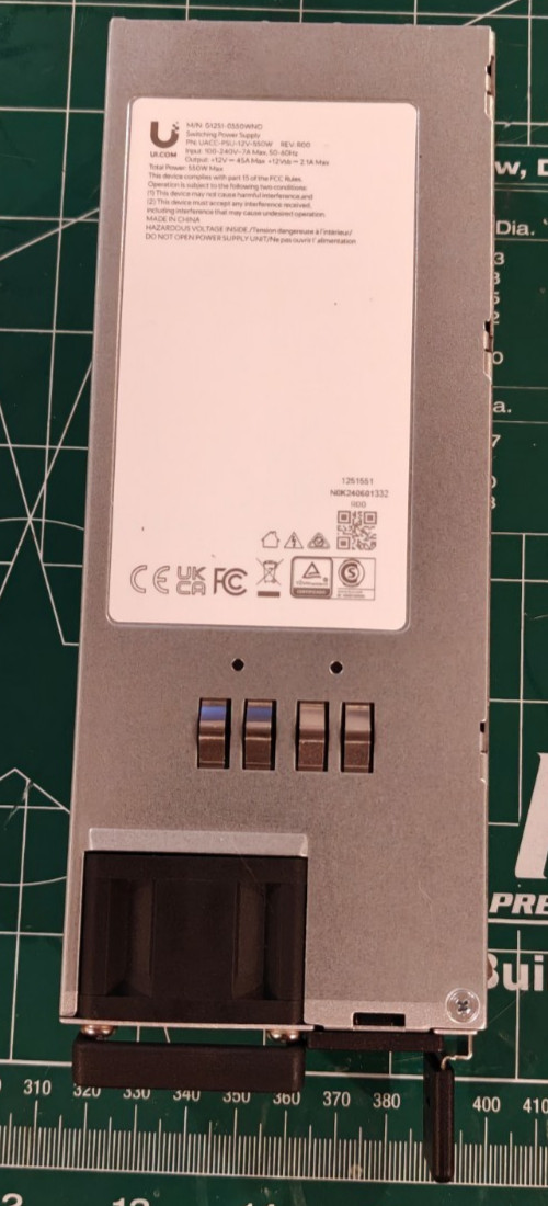 Ubiquiti Hot-Swappable Power Module (550W) UACC-PSU-12V-550W Mint Tested