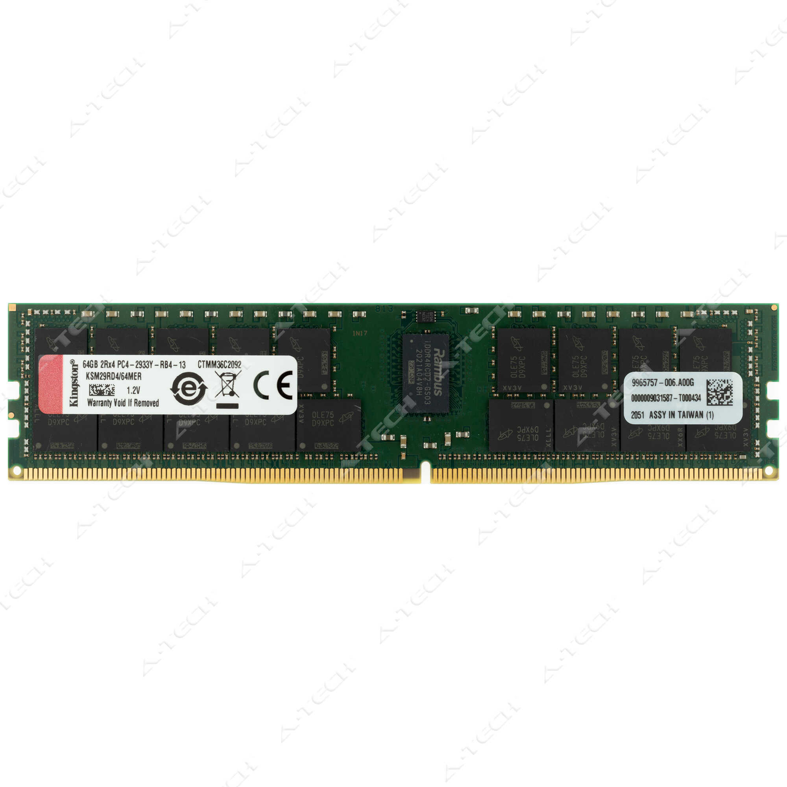 Kingston 64GB 2Rx4 DDR4 2933MHz PC4-23400 RDIMM Server Memory RAM KSM29RD4/64MER