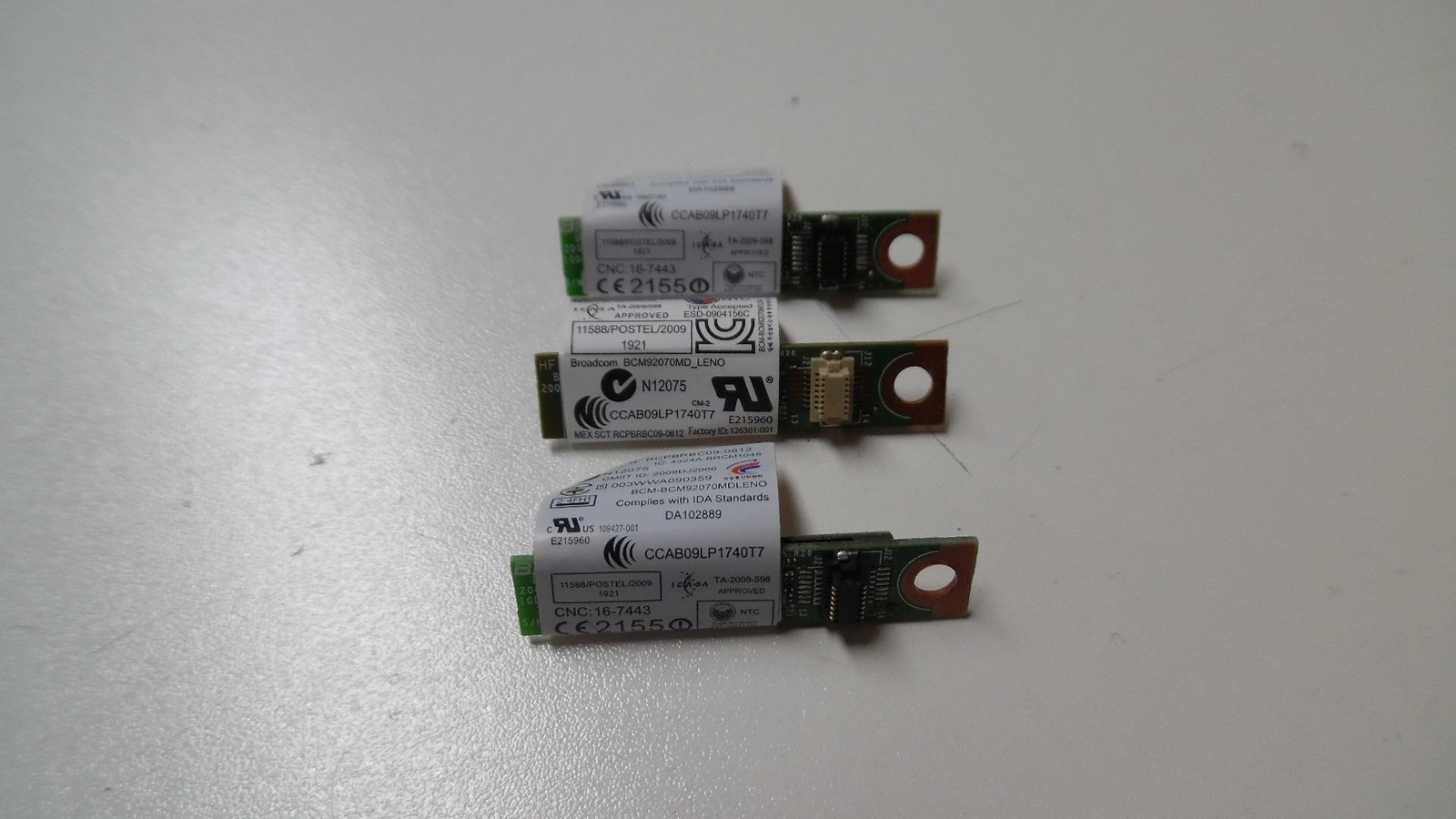 Set of 3 Genuine Lenovo ThinkPad T410 BlueTooth Boards - BCM92070MDLENO