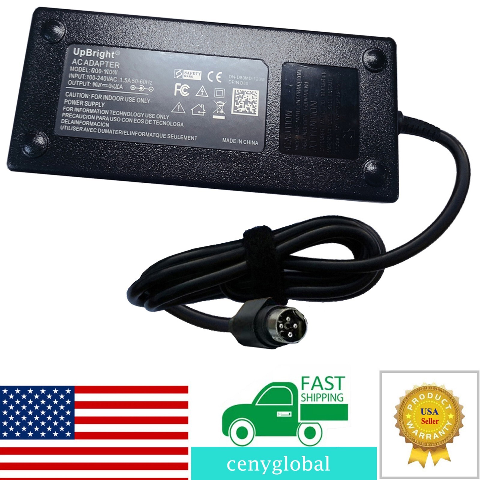 54V 4-Pin AC Adapter For Cisco SG350-10P SG350-10P-K9-EU 10-Port Ethernet Switch
